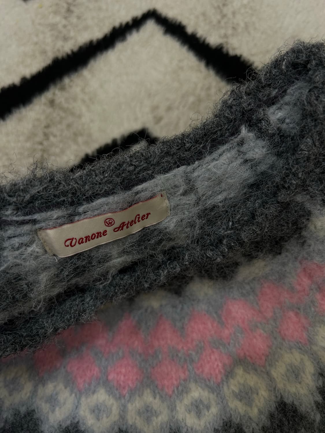 [Free]반원 아틀리에 노르딕 헤비울 니트/그레이 상품이미지5