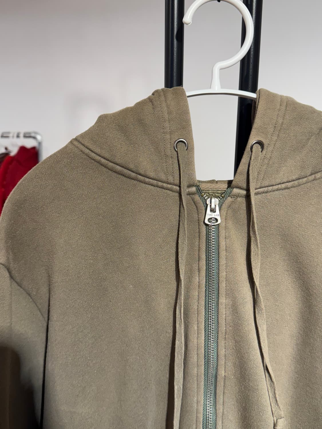 빈티지 카키 오버사이즈 후드 집업 상품이미지7