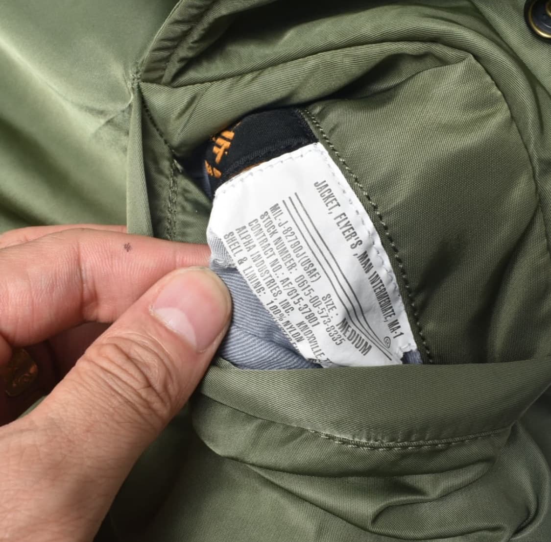 알파인더스트리 MA-1 마원 항공점퍼 플라이트 자켓 M N0489 상품이미지5