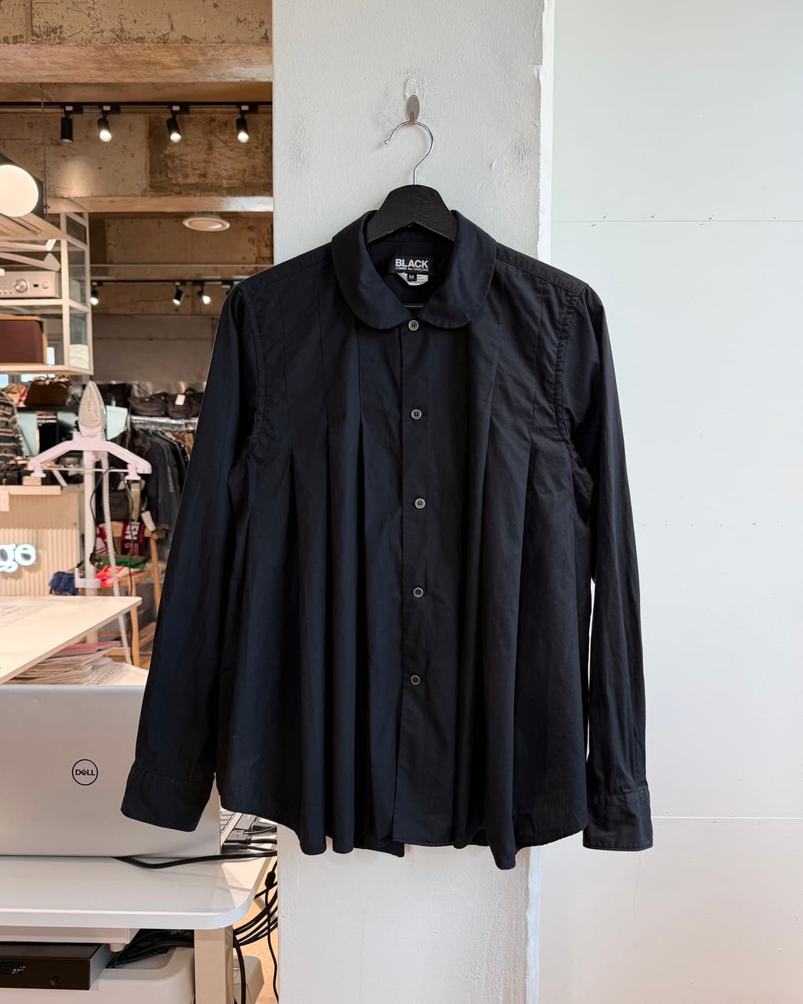 꼼데가르송 블랙 AD2017 핀턱 라운드 셔츠  상품이미지2