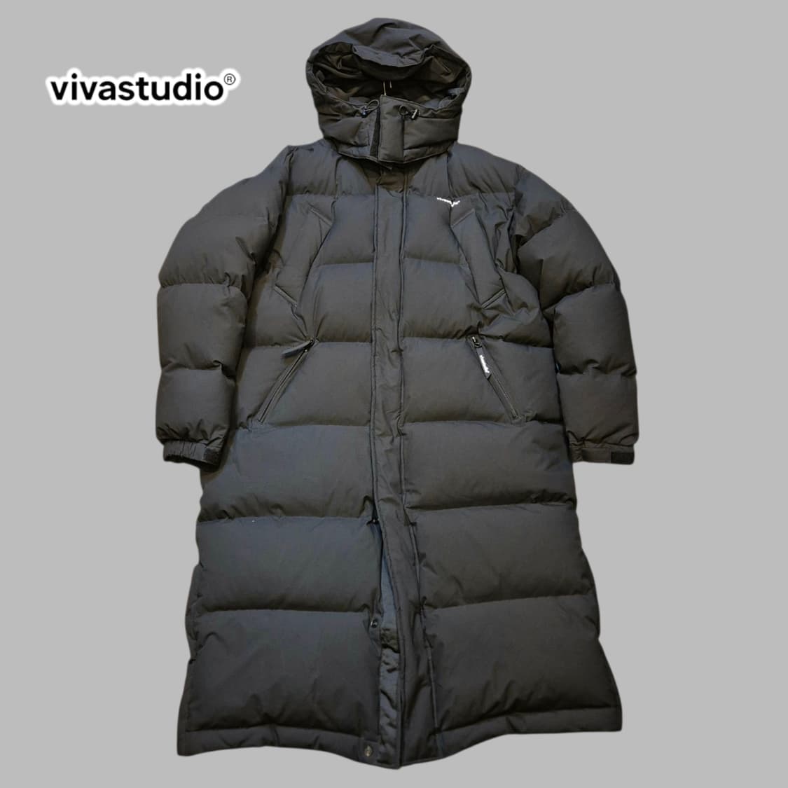 M 비바스튜디오 블랙 오리털 롱패딩  상품이미지1