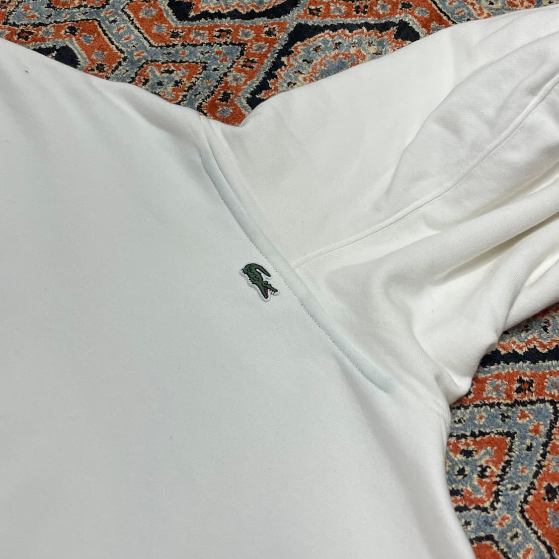 라코스테 시그니처로고 화이트 후드티셔츠 남성M 상품이미지9