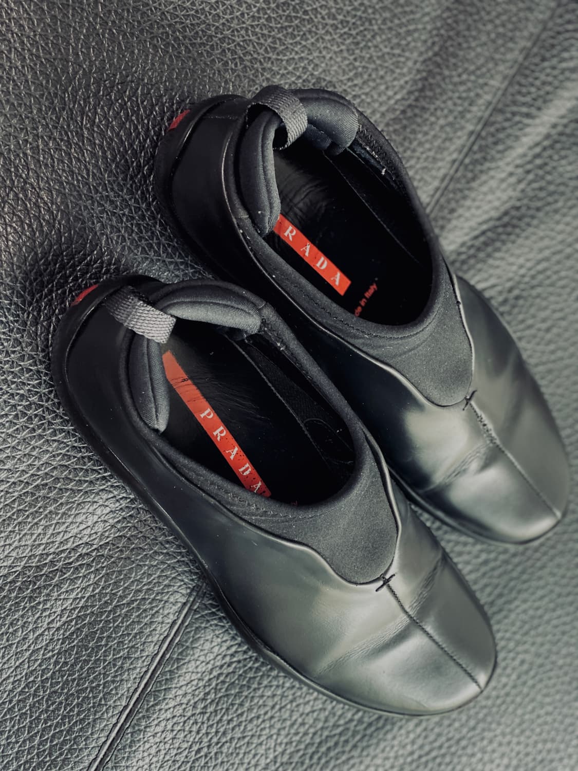 PRADA 모크 스니커즈 블랙 여성 38 상품이미지4