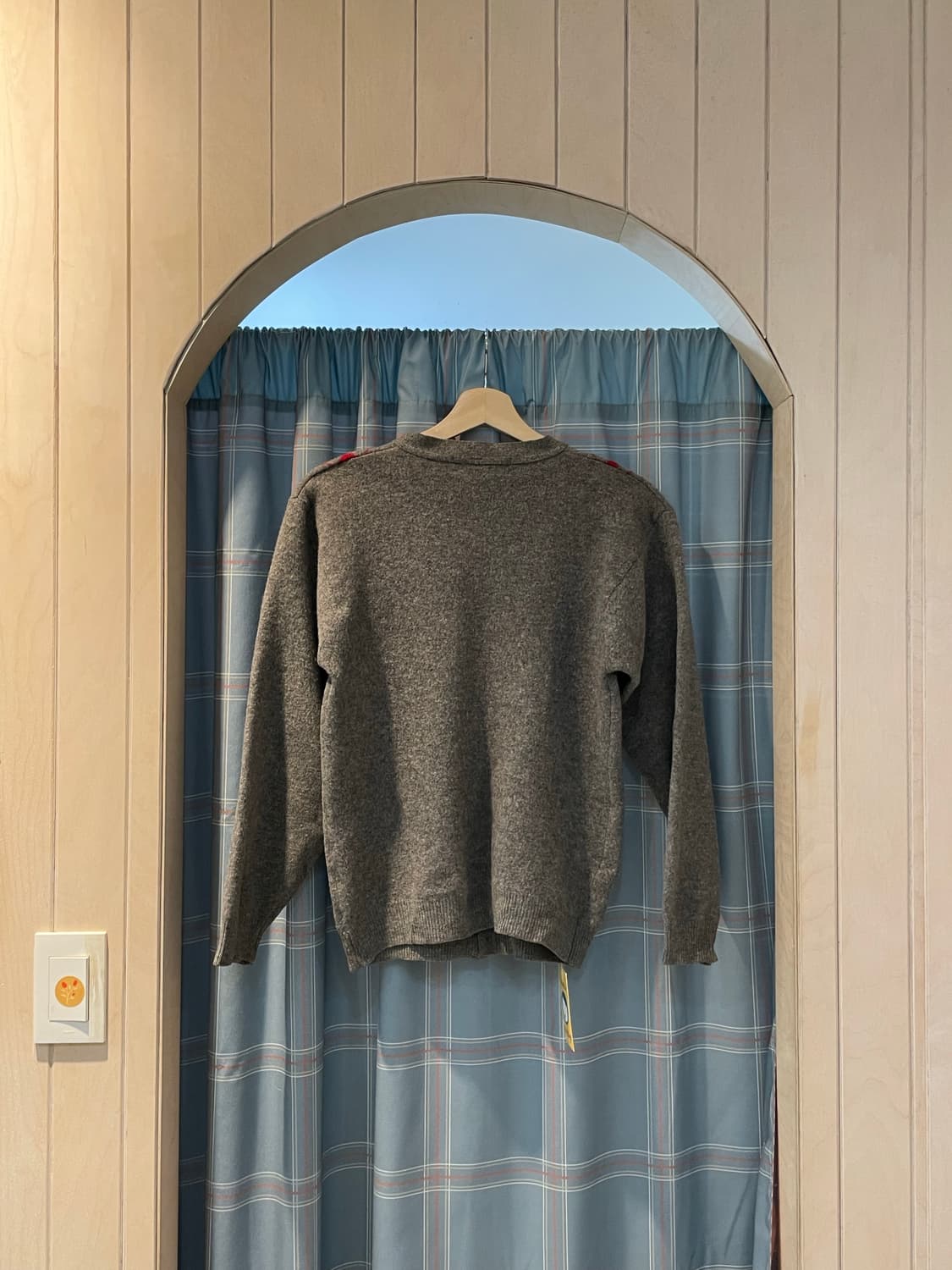 퓨어뉴울 아가일 체크가디건 상품이미지6