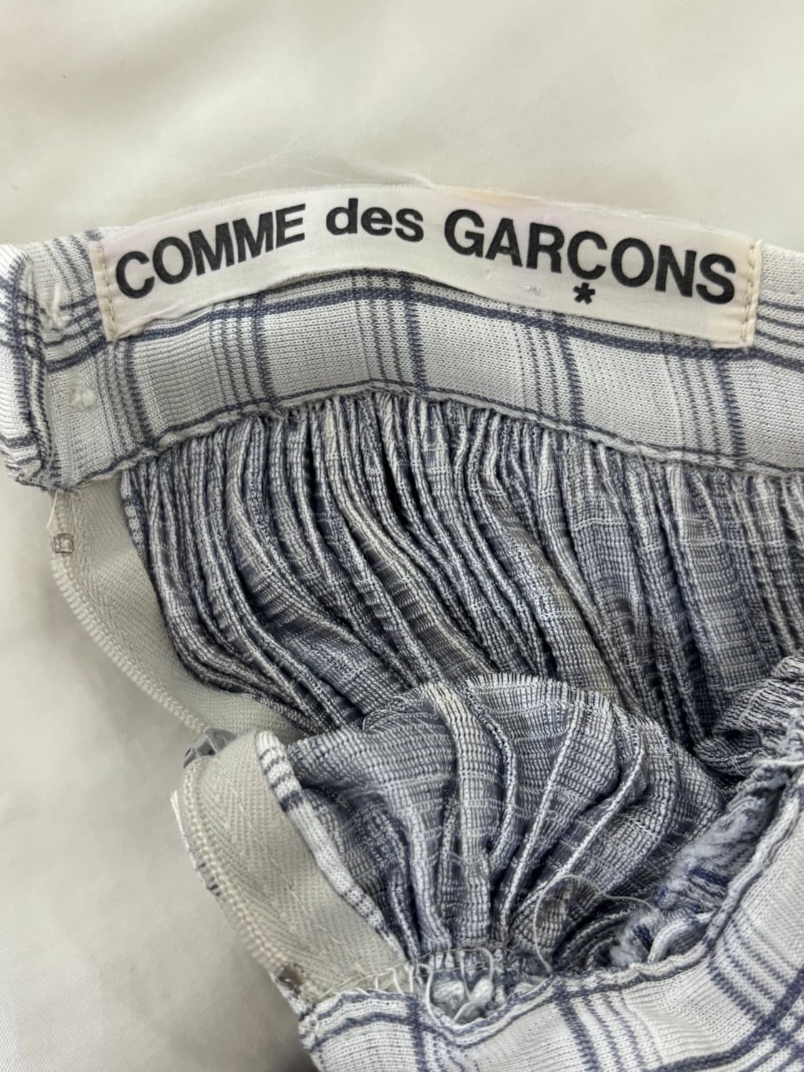 꼼데가르송 체크 플리츠 스커트 상품이미지3