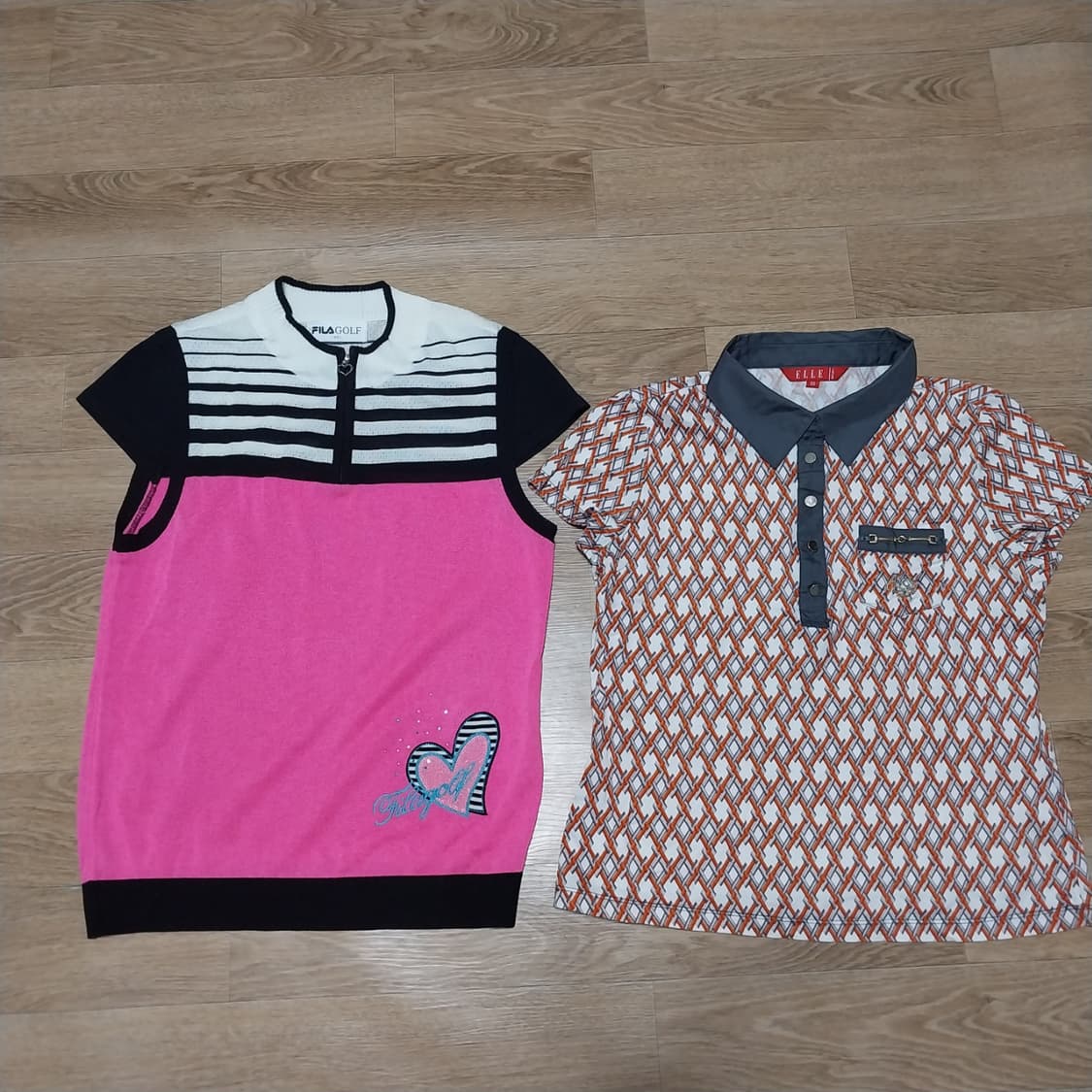 휠라골프 엘르 2벌 여성95 사이쥬 반팔 상품이미지1