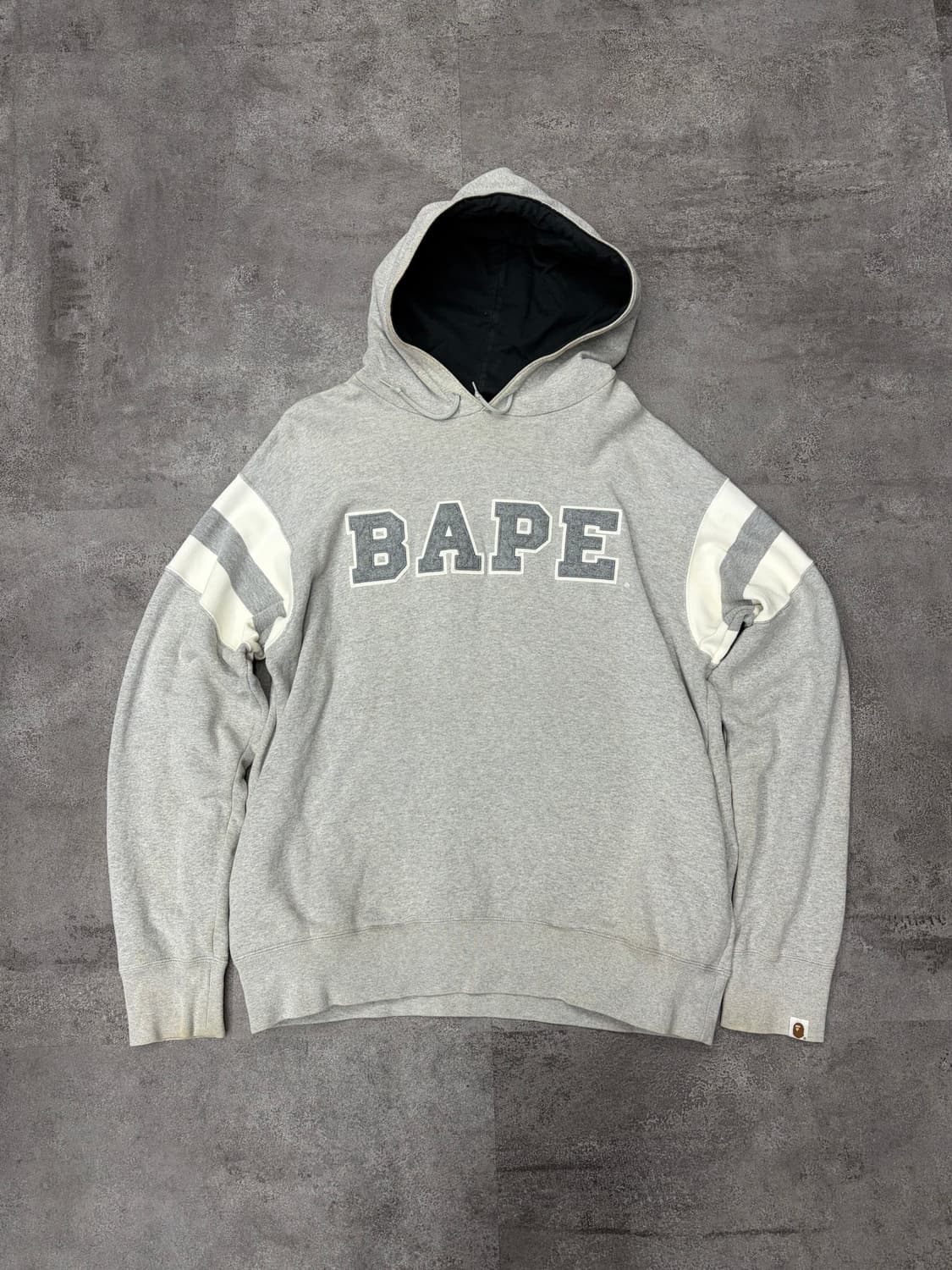 베이프 스펠아웃 BAPE 그레이 후드티 상품이미지1