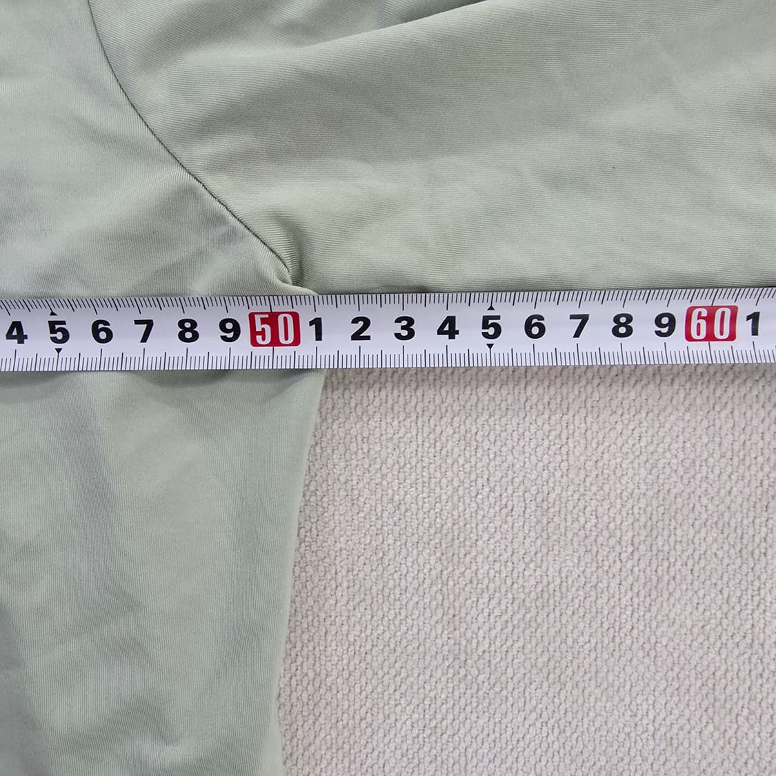 [실측] 고급 민트 라운드넥 단추 긴팔티 0127J 상품이미지8