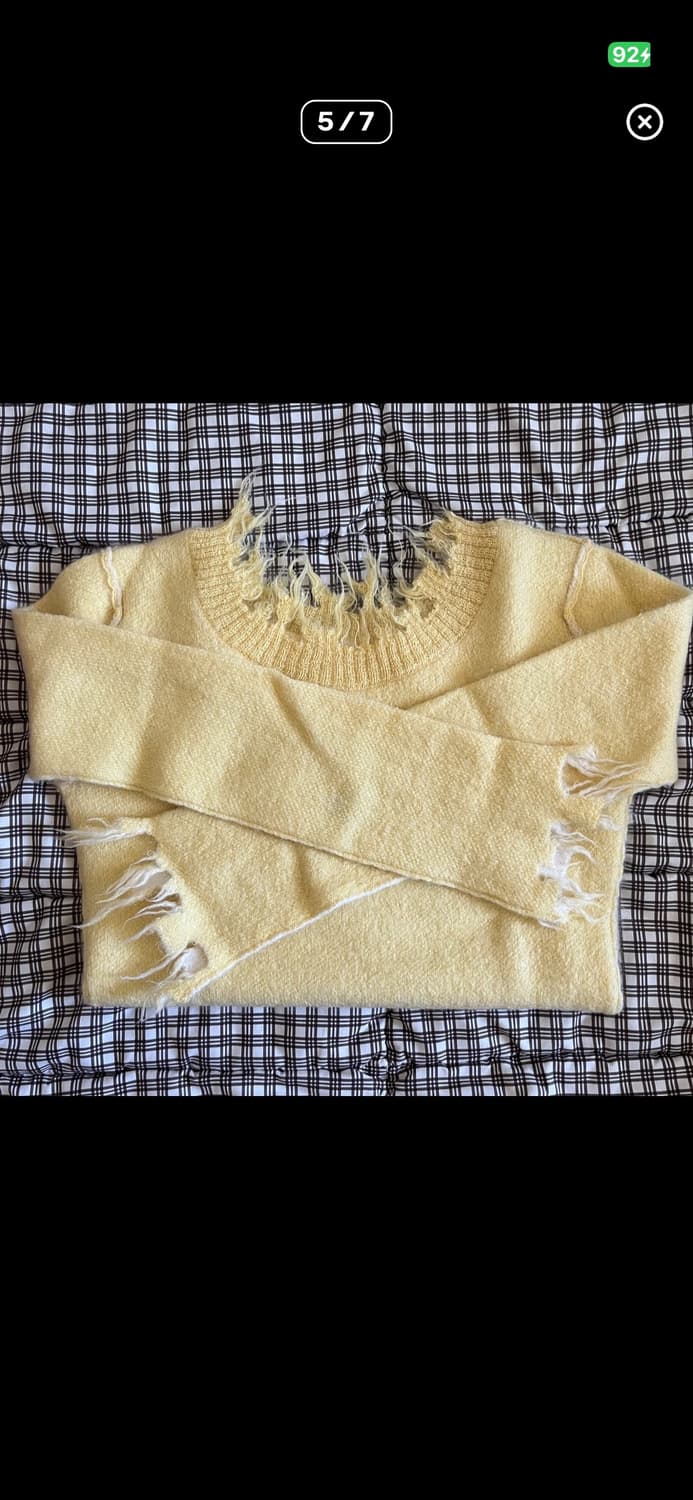 “ perverze “ (퍼벌즈 니트) mohair knit yellow 상품이미지4