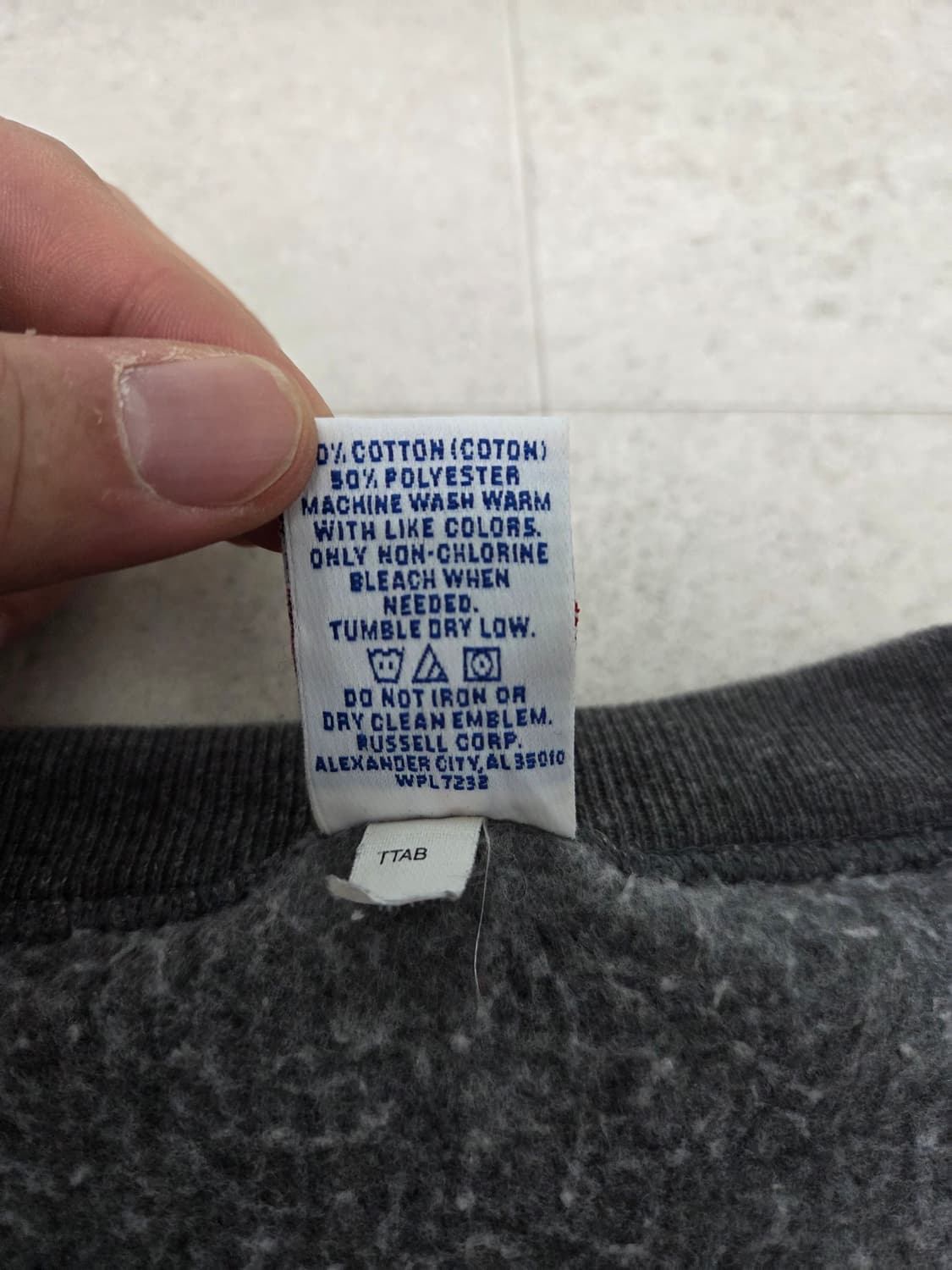 90s 러셀 애슬레틱  '차콜 그레이' 스웨트셔츠 상품이미지7