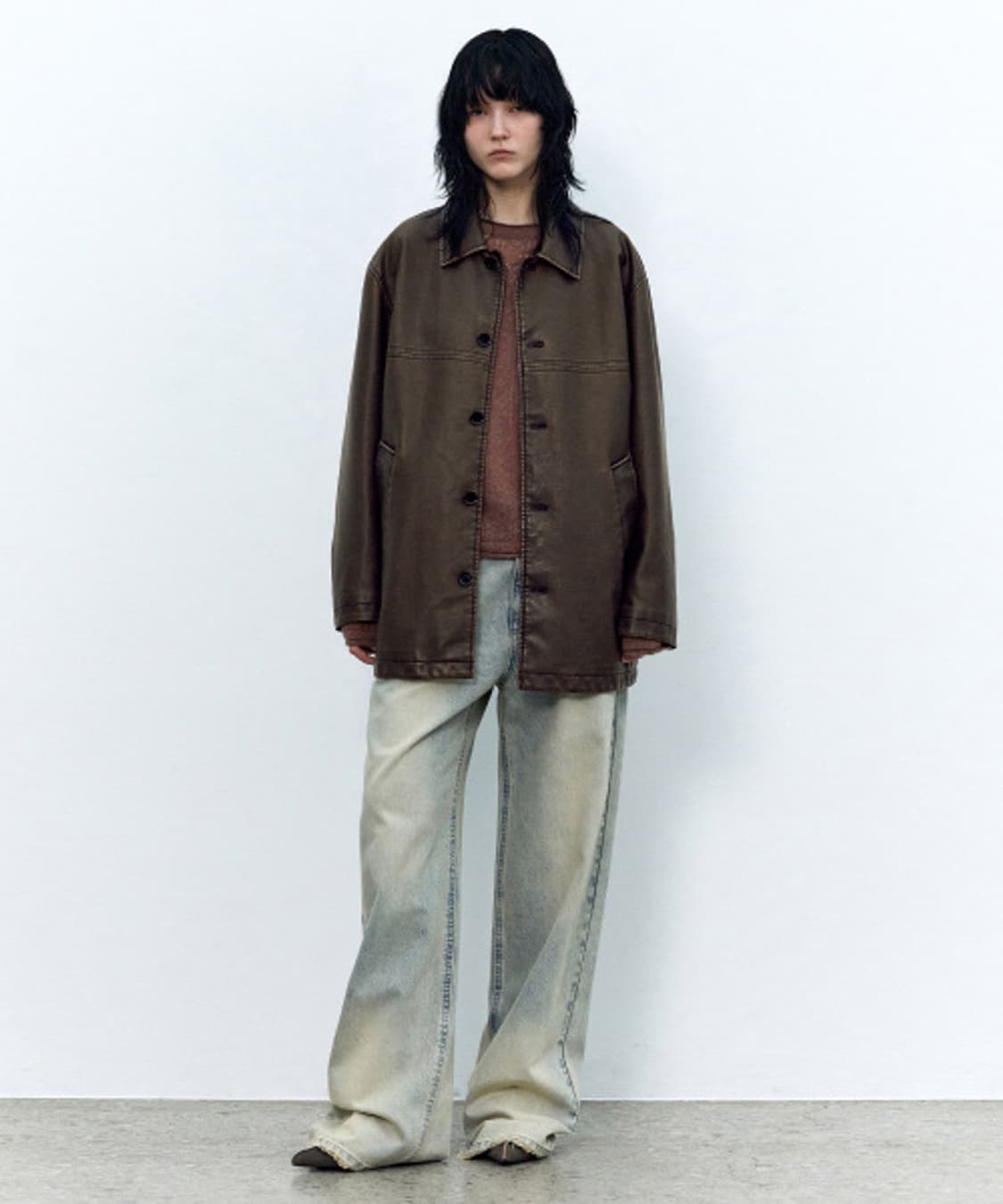 인사일런스 비건 레더 카코트 상품이미지3