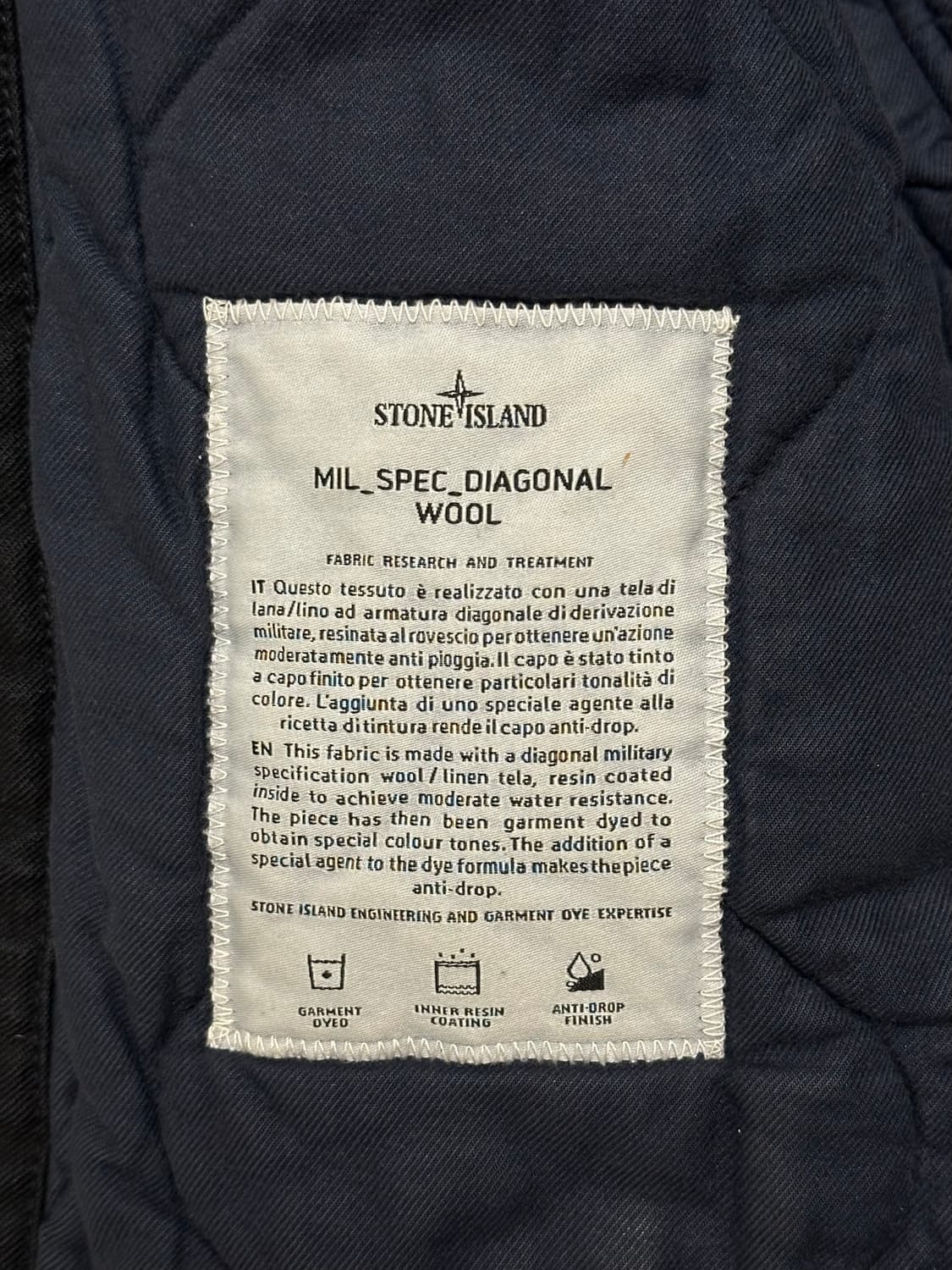 스톤아일랜드 mil spec diagonal 패딩 XXL(105-110) 상품이미지3