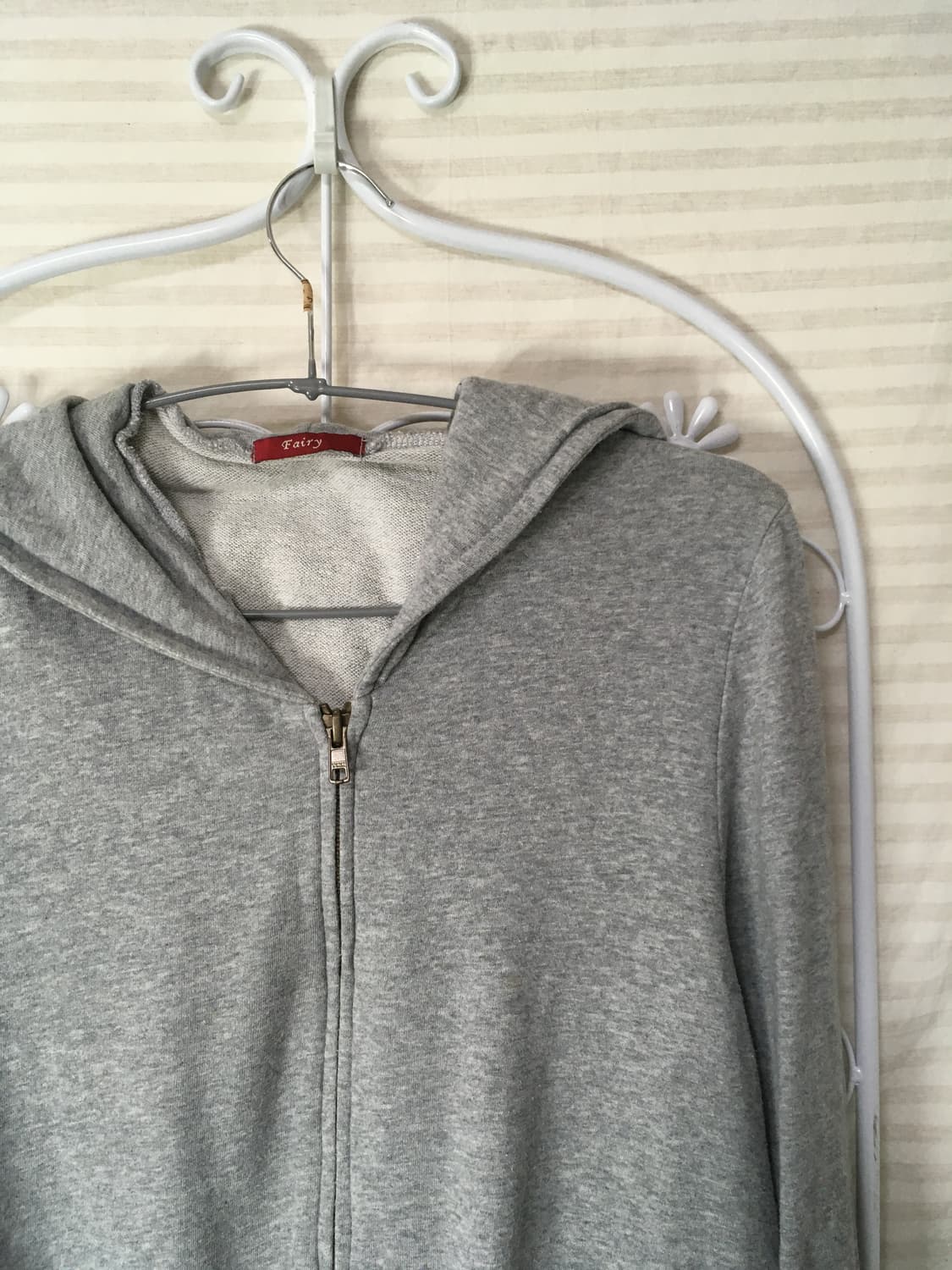 빈티지 그레이 롱 후드 집업 y2k 스트릿 갸루 펑키 일본빈티지677 상품이미지3