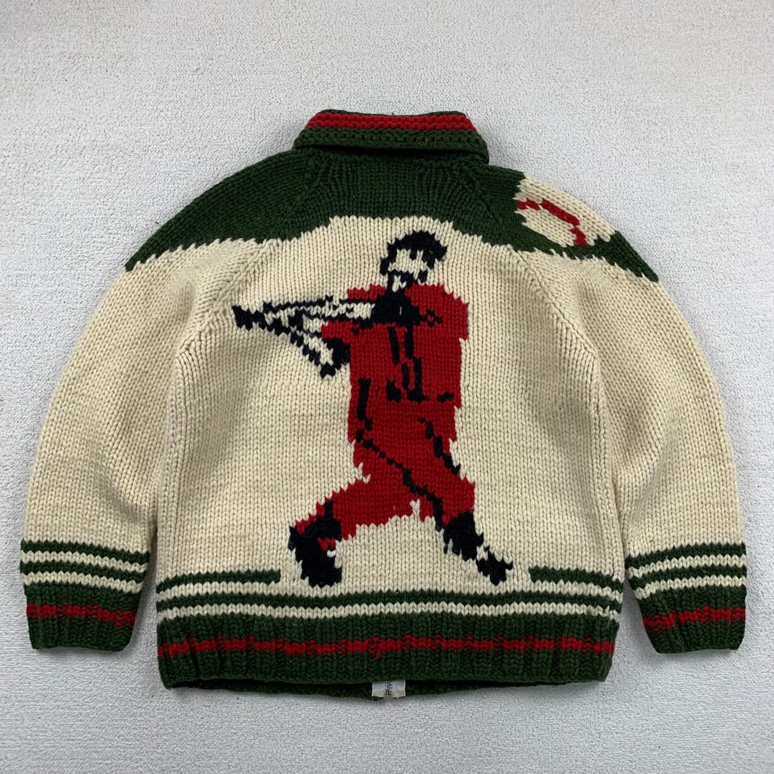 캐나디안스웨터 컴퍼니 베이스볼 패턴 리얼 코위찬 가디건 상품이미지3