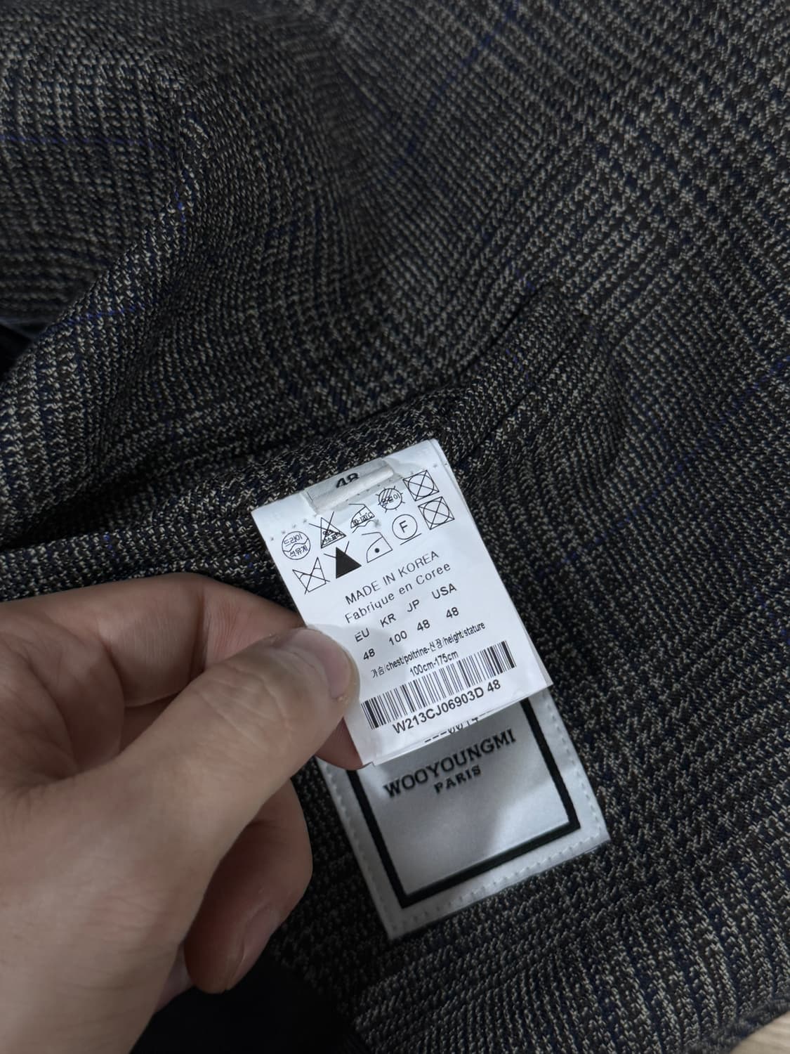 [48] 우영미 21FW 메인체크 싱글자켓 상품이미지5