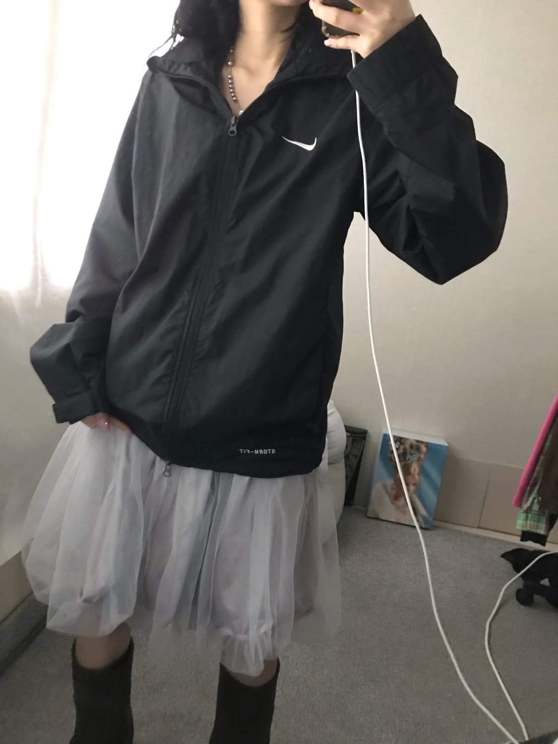 나이키 블랙 투웨이 바람막이 상품이미지7