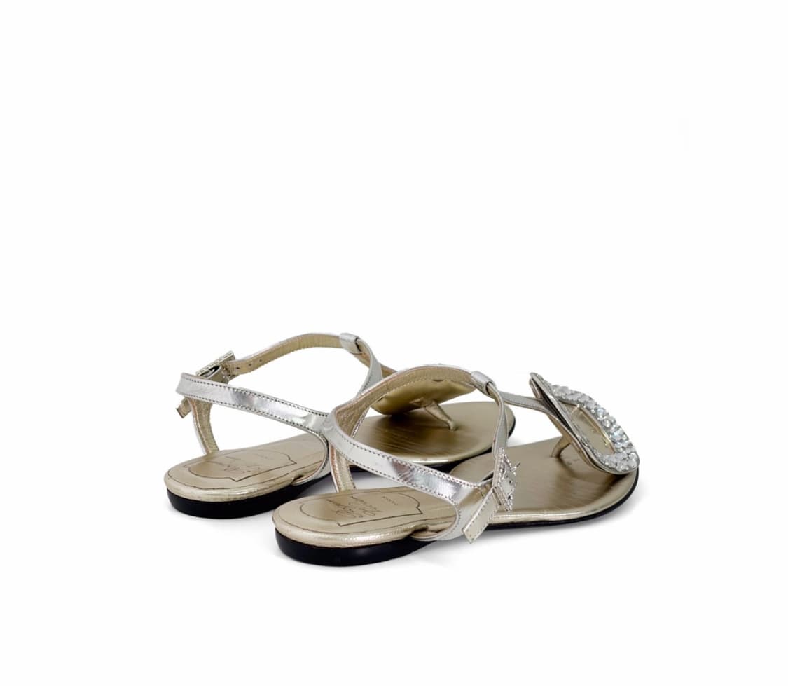 [34.5] 로저비비에 여성 비키비브 크리스탈 스트라스 샌들 뮬 골드 상품이미지4