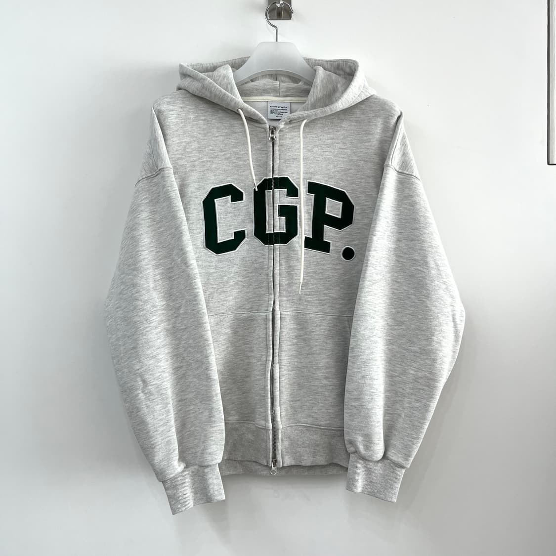 코드그라피 CGP 아치로고 오트밀 투웨이 후드집업 상품이미지2