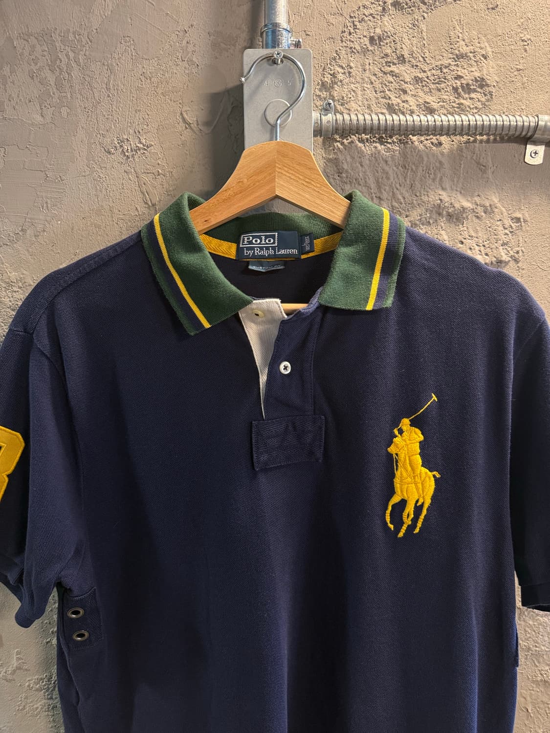 L 폴로랄프로렌 POLO 빅포니 넘버링 럭비 폴로 셔츠 네이비 상품이미지4