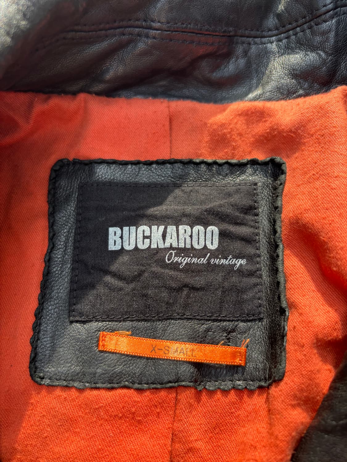 BUCKAROO y2k 리얼레더 크롭 더블라이더자켓 상품이미지8