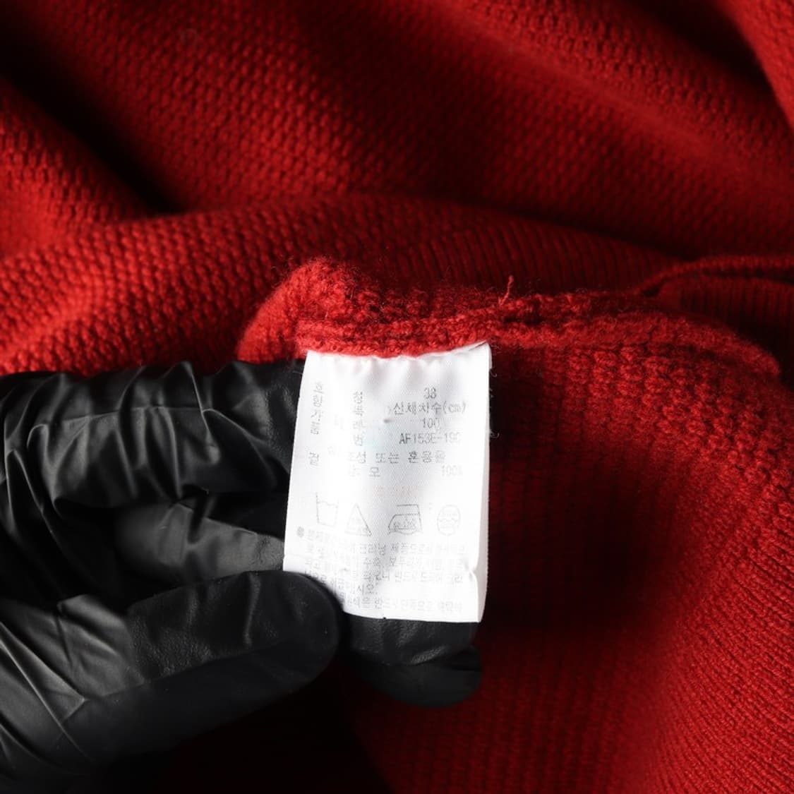 라코스테 여성 자수 로고 레드 울 니트 38 상품이미지6