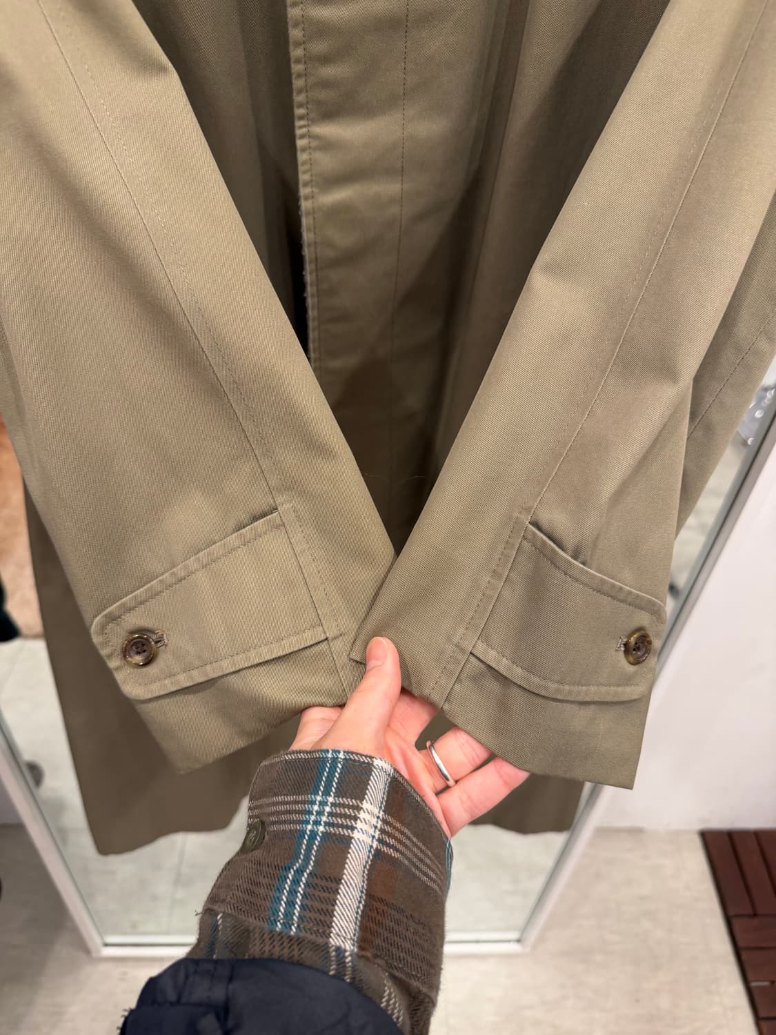 80s Aquascutum 빈티지 트렌치 맥코트 made England 상품이미지4