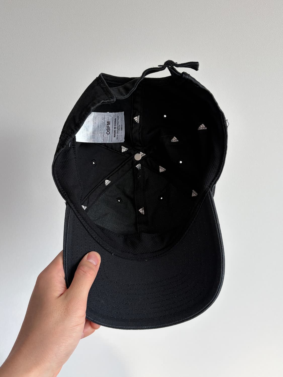 아디다스 퍼포먼스 삼선 베이직 블랙 볼캡 상품이미지5