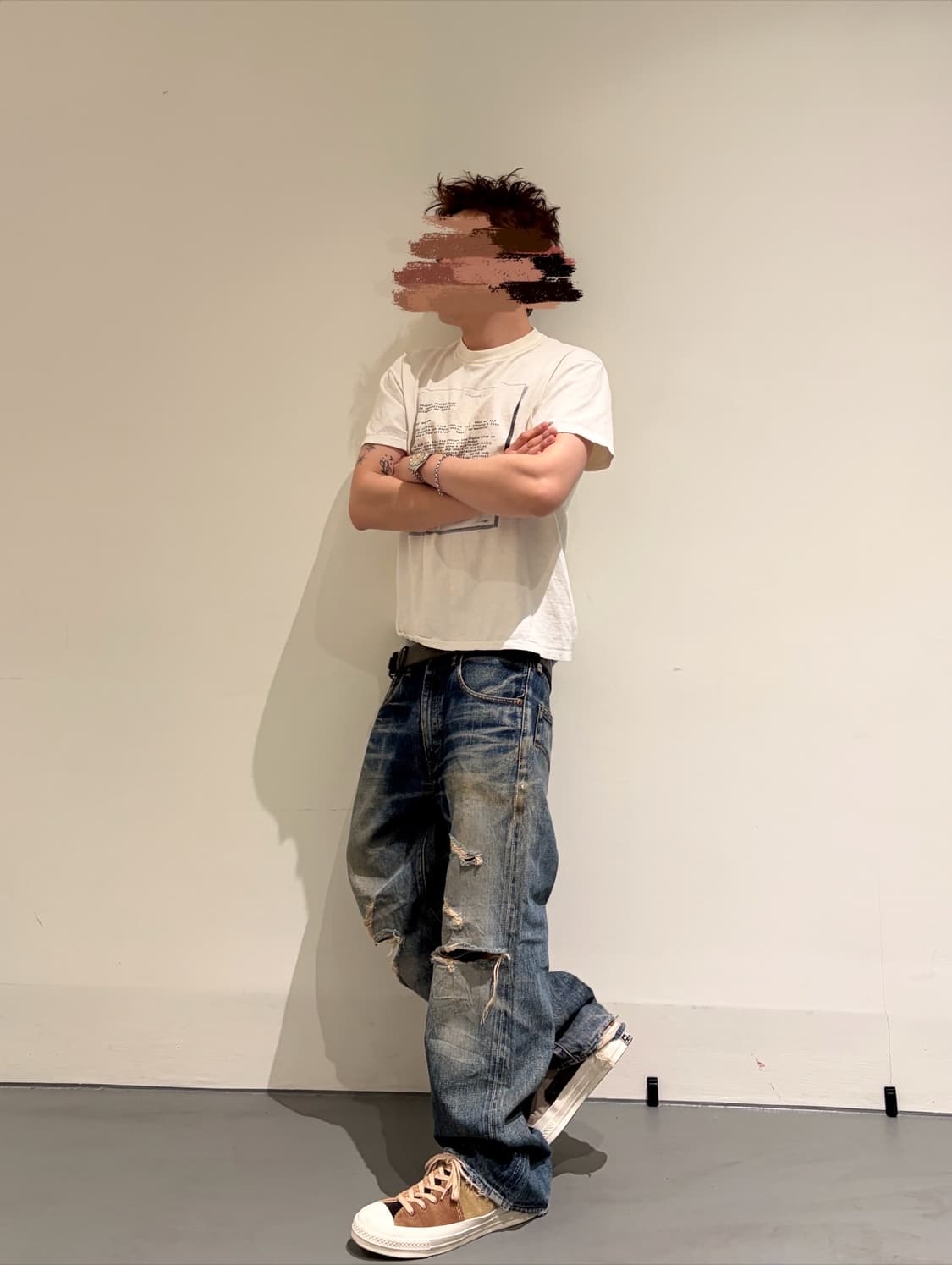 90‘s Bush Clinton Letter Print T-shirt L 상품이미지7