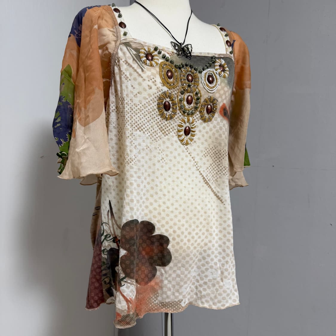 히피 오리엔탈 스퀘어넥 오프숄더  상품이미지2