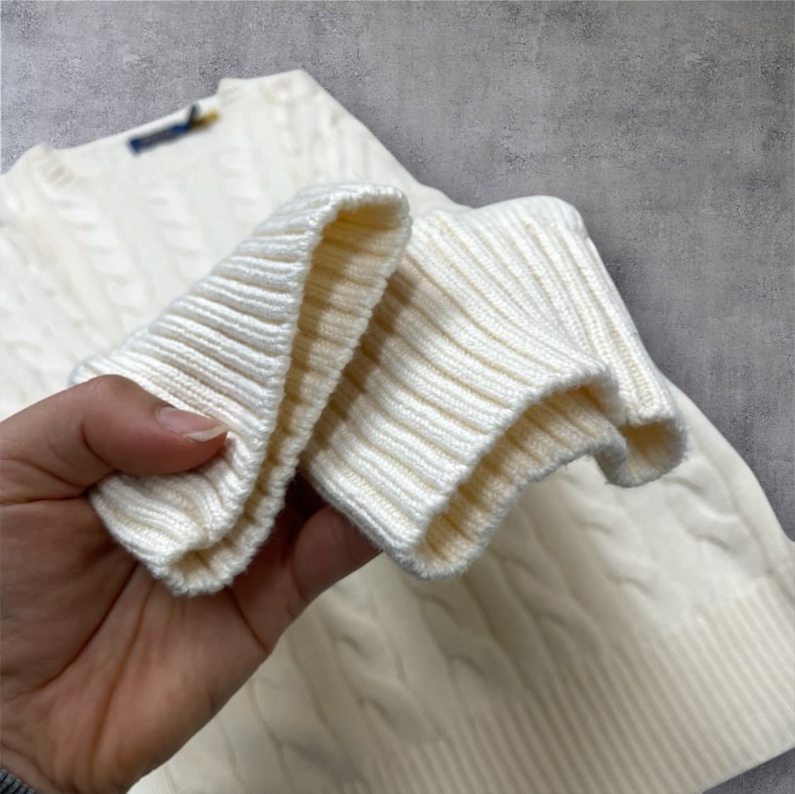 폴로 랄프로렌 아이보리 케이블 코튼 니트 M 상품이미지4