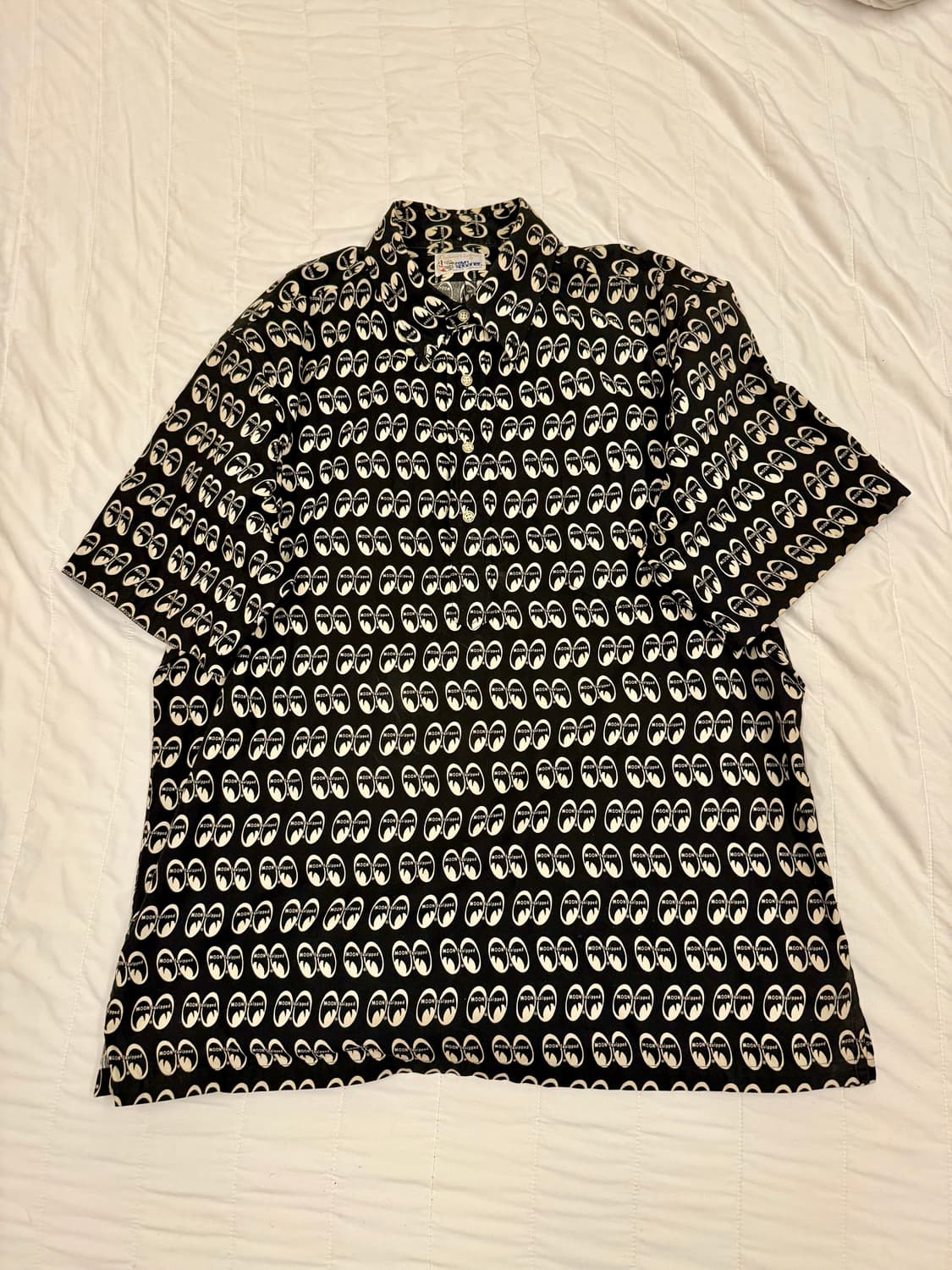 문아이즈 하프 버튼 하와이안 셔츠 상품이미지1