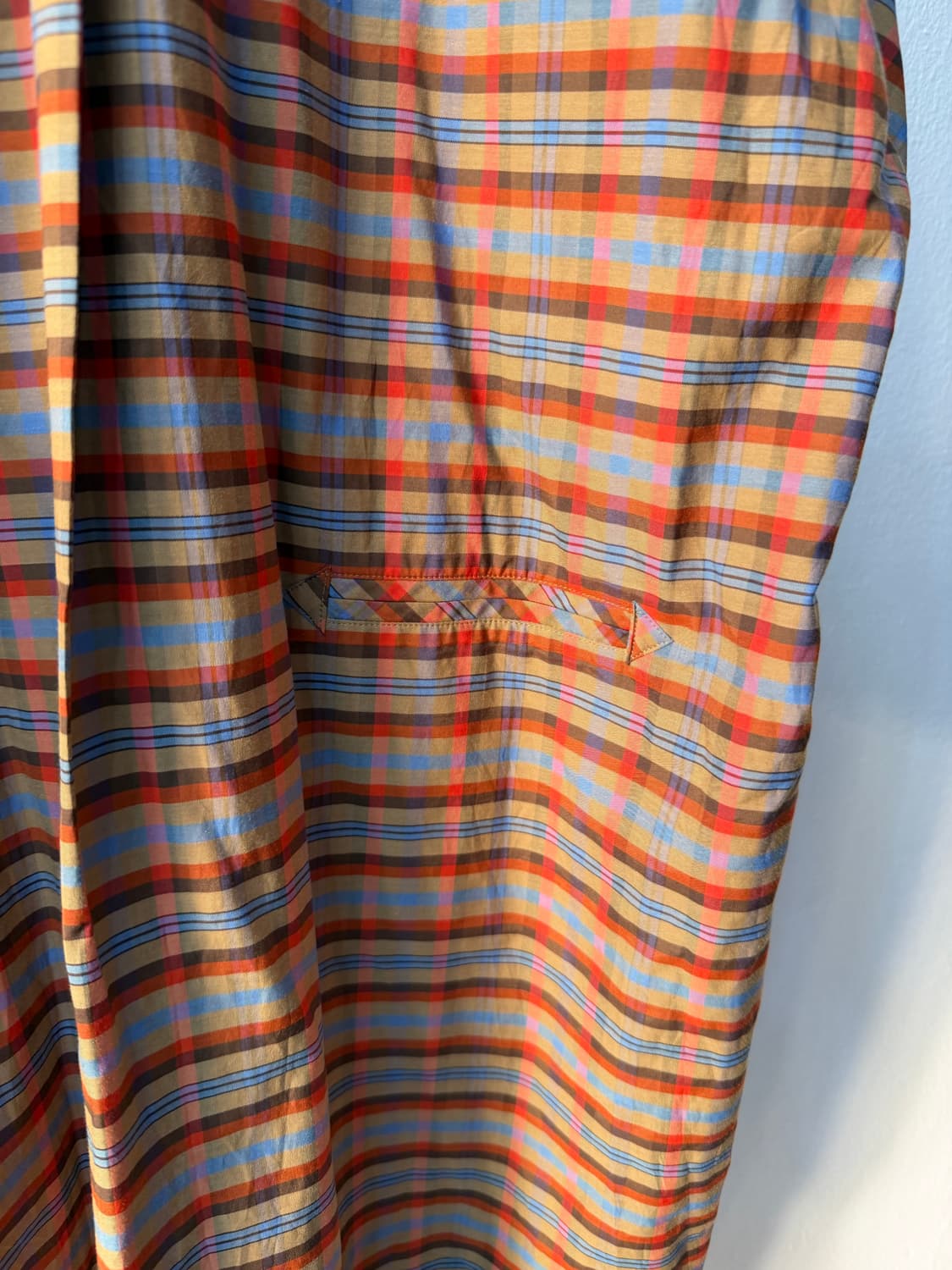 정품) 시스템 한섬 오버핏 체크 셔츠 원피스 82 상품이미지5