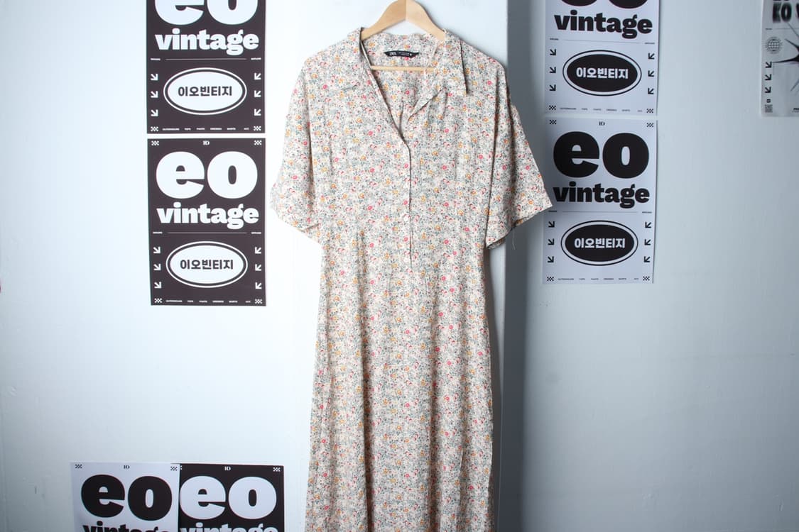 W(L-XL) 자라 반팔 티셔츠 원피스 드레스 플라우 롱-H33618 상품이미지2