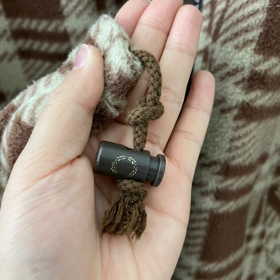 프레드페리 브라운 체크 후리스 상품이미지6