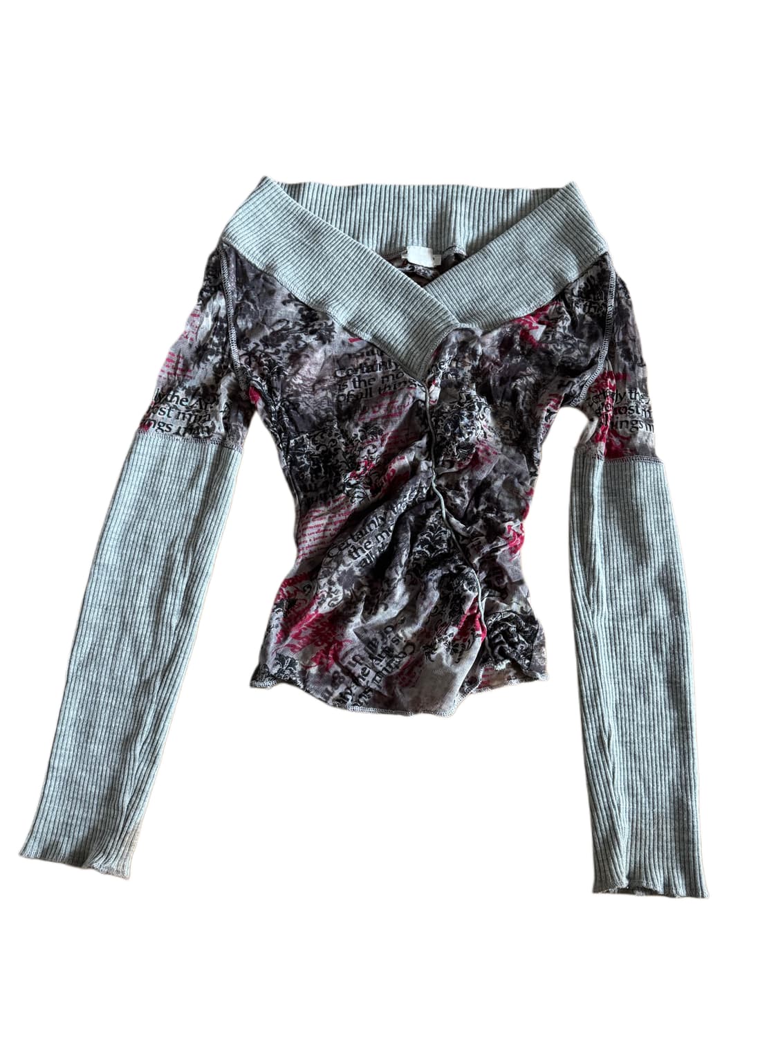 빈티지 시스루 오프숄더 니트 상품이미지2