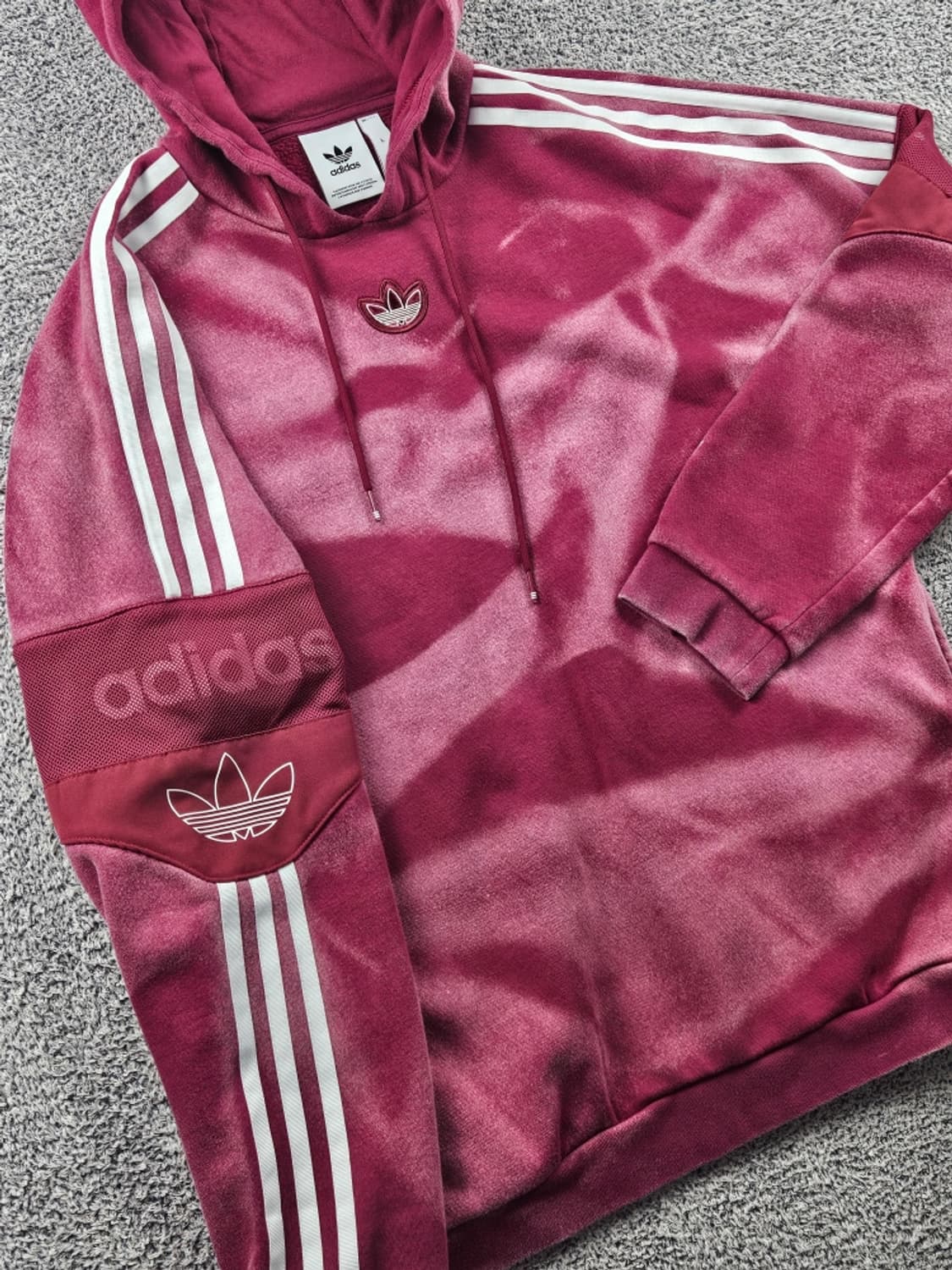 아디다스 다잉 워시드 커스텀 트레포일 후드 티셔츠 ( L )/ 10826 상품이미지6