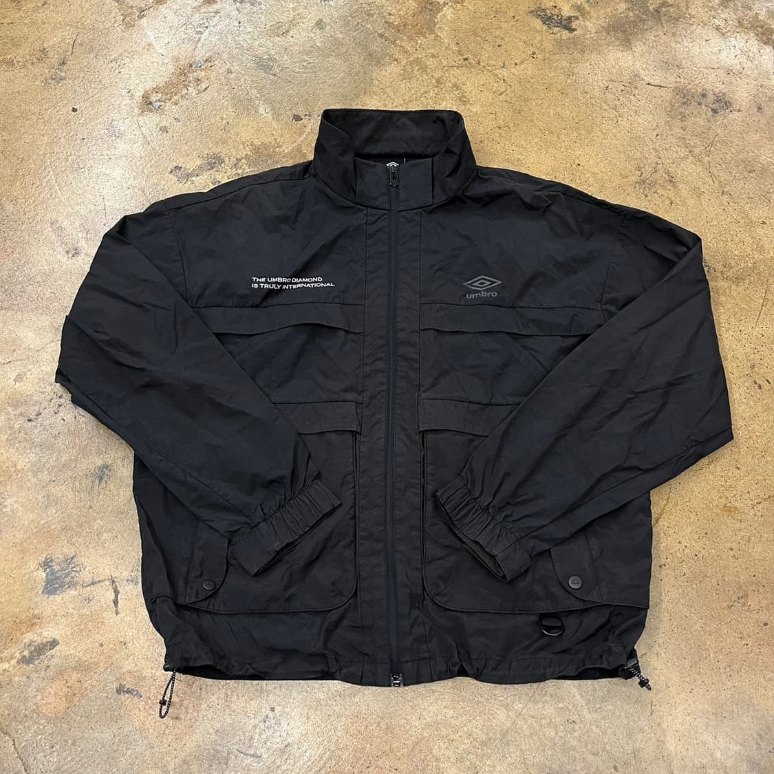 [정품/L] 엄브로 블랙 바람막이 자켓 b16 상품이미지2