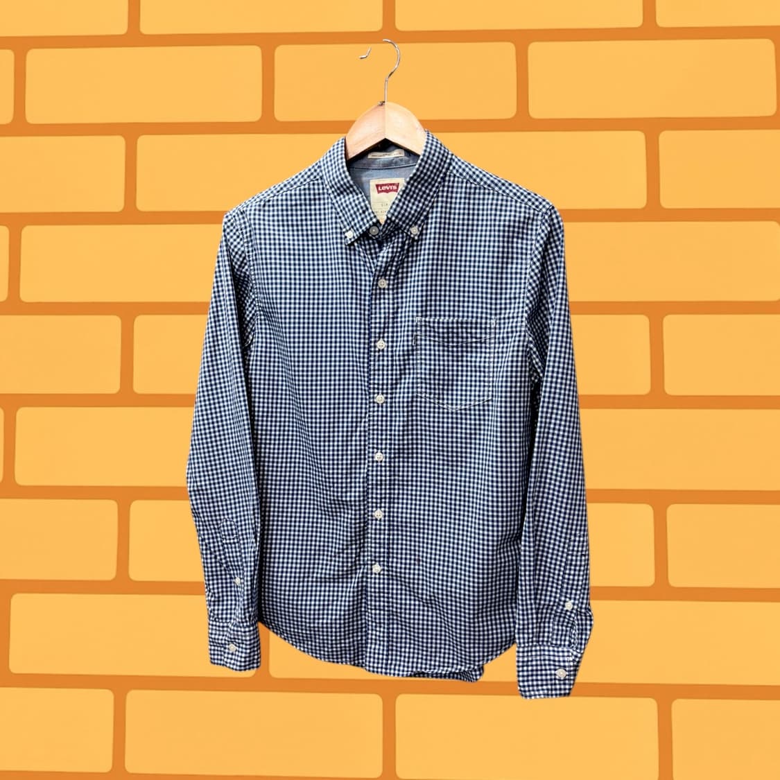 리바이스 블루 체크 셔츠 (M) 상품이미지1