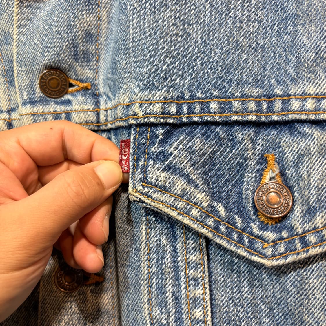[L] LEVI's 리바이스 90's USA 빈티지 데님 자켓 상품이미지2