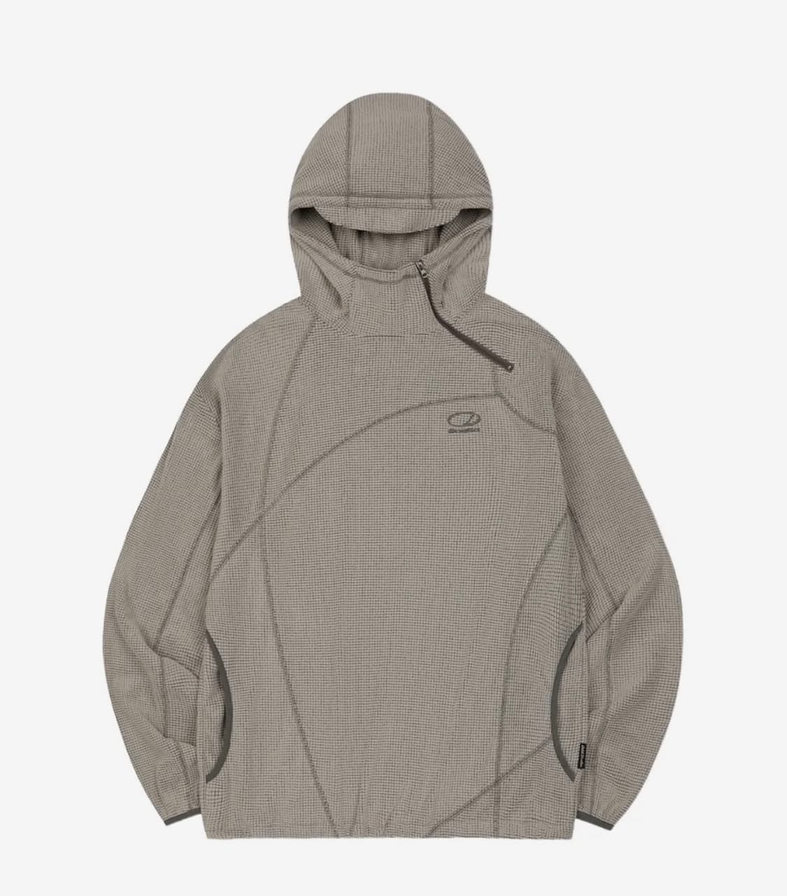 오드스튜디오 와플 커버 스티치 후드 티셔츠 - BEIGE m size 상품이미지1