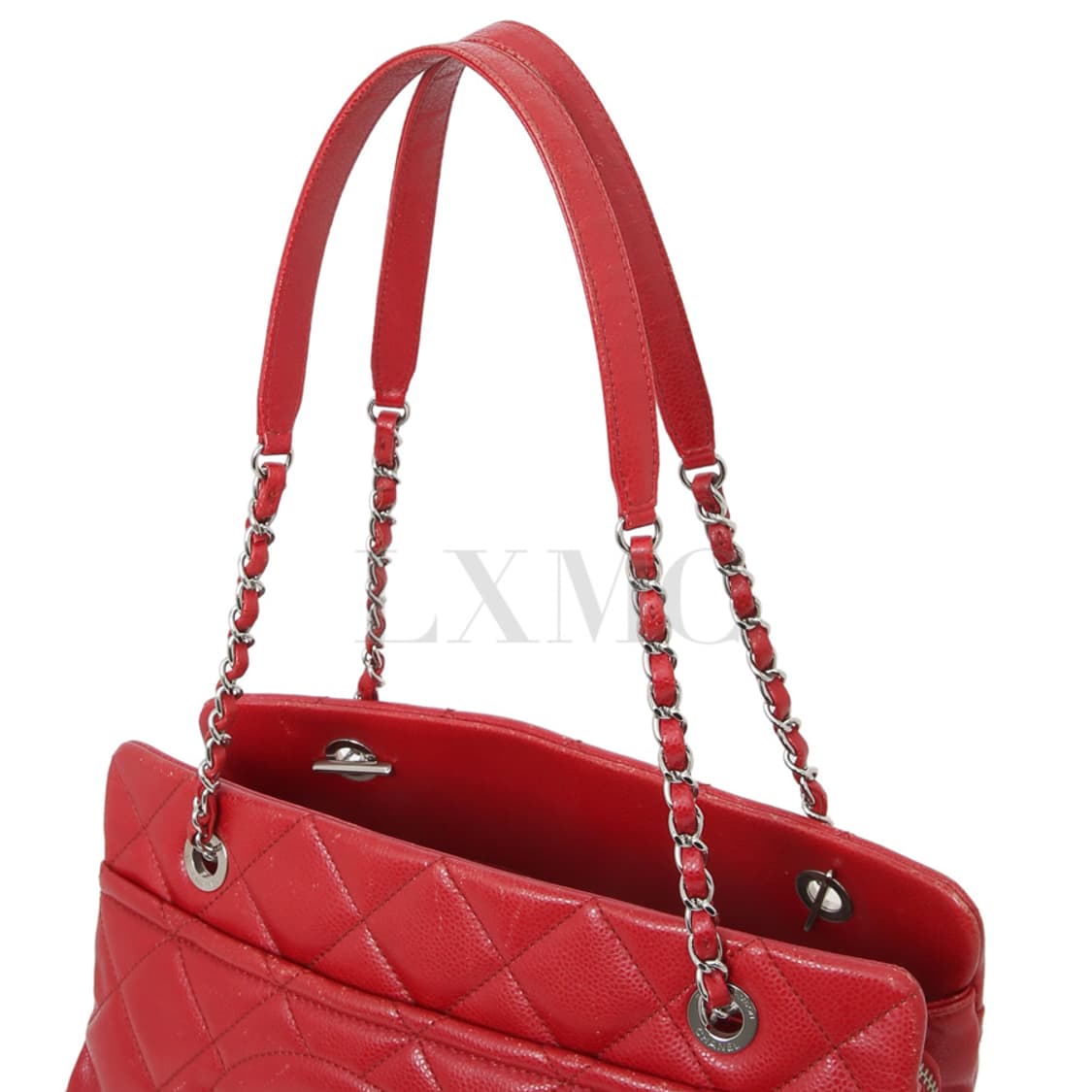 샤넬 캐비어 체인 숄더 레드 샤핑백 레드 A67294 상품이미지6