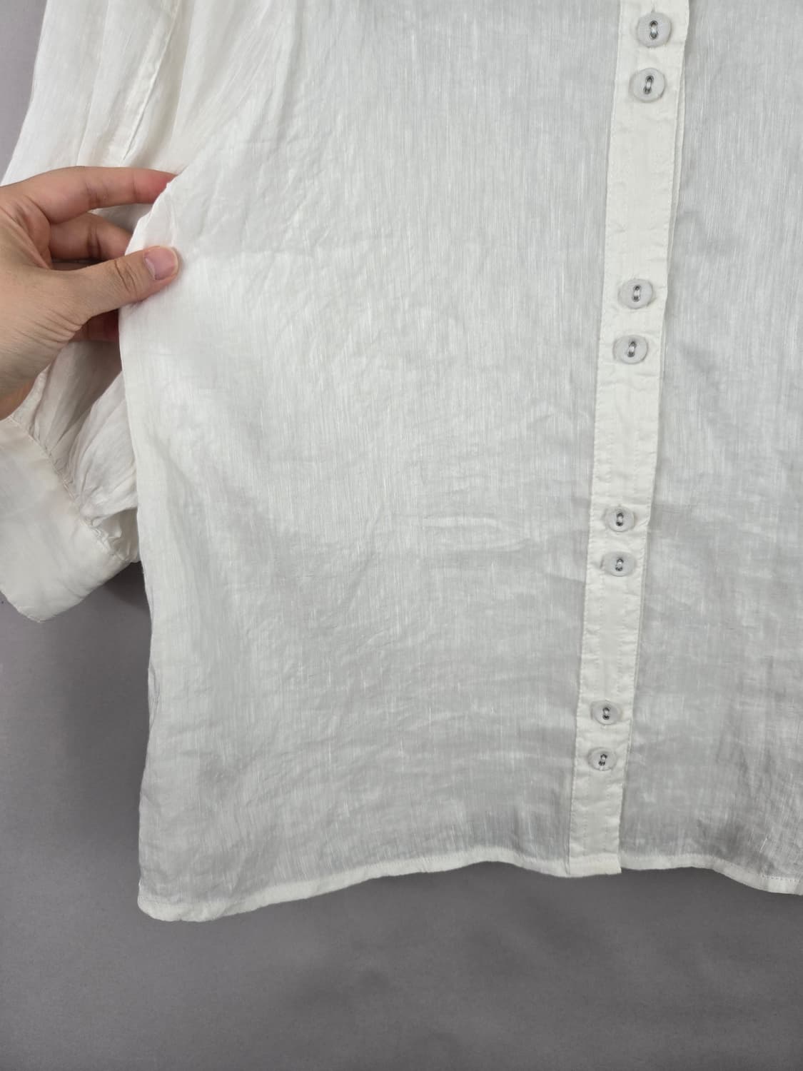 [무료배송]페이우 S 여성 실크 린넨 마 혼방 8부소매 블라우스 상품이미지5