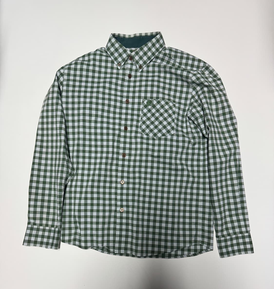 코오롱스포츠 기능성 체크 셔츠 L 그린 상품이미지1