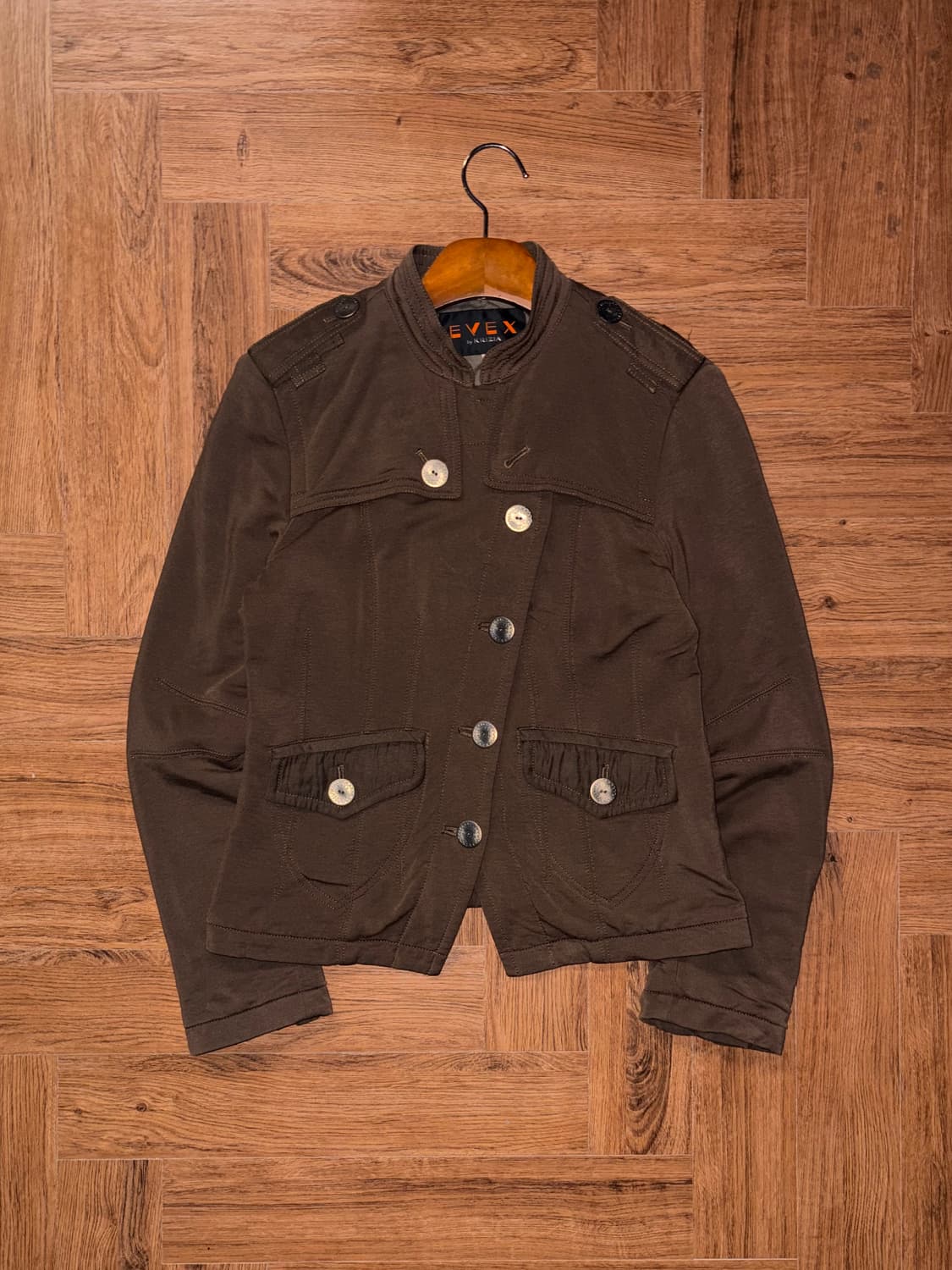 빈티지 사선 버튼 자켓 상품이미지1