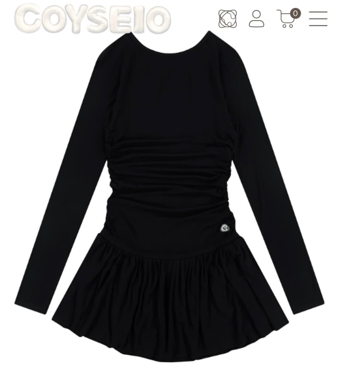 코이세이오 드레이핑 드레스 블랙 상품이미지1