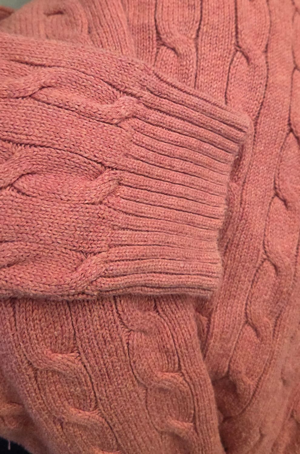 폴로 랄프로렌 핑크 케이블 니트 XL 상품이미지7