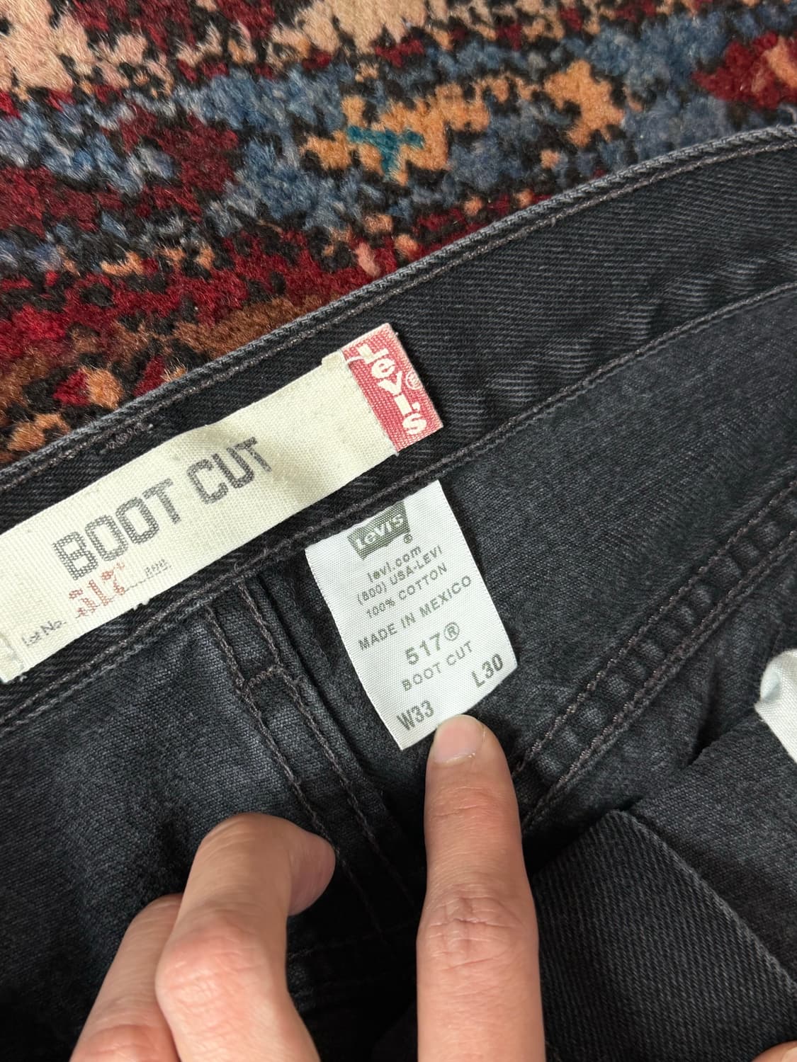 00's 빈티지 리바이스 517 블랙 부츠컷 리바이스 플레어진 상품이미지9