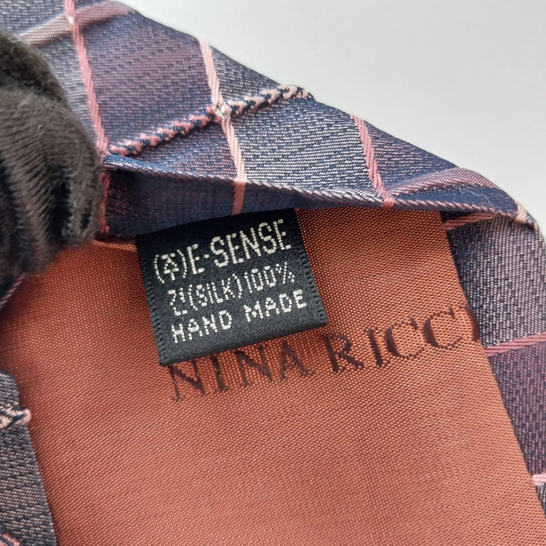 니나리치 실크 퍼플 체크 넥타이 9.5cm A+등급 K2212
 상품이미지10