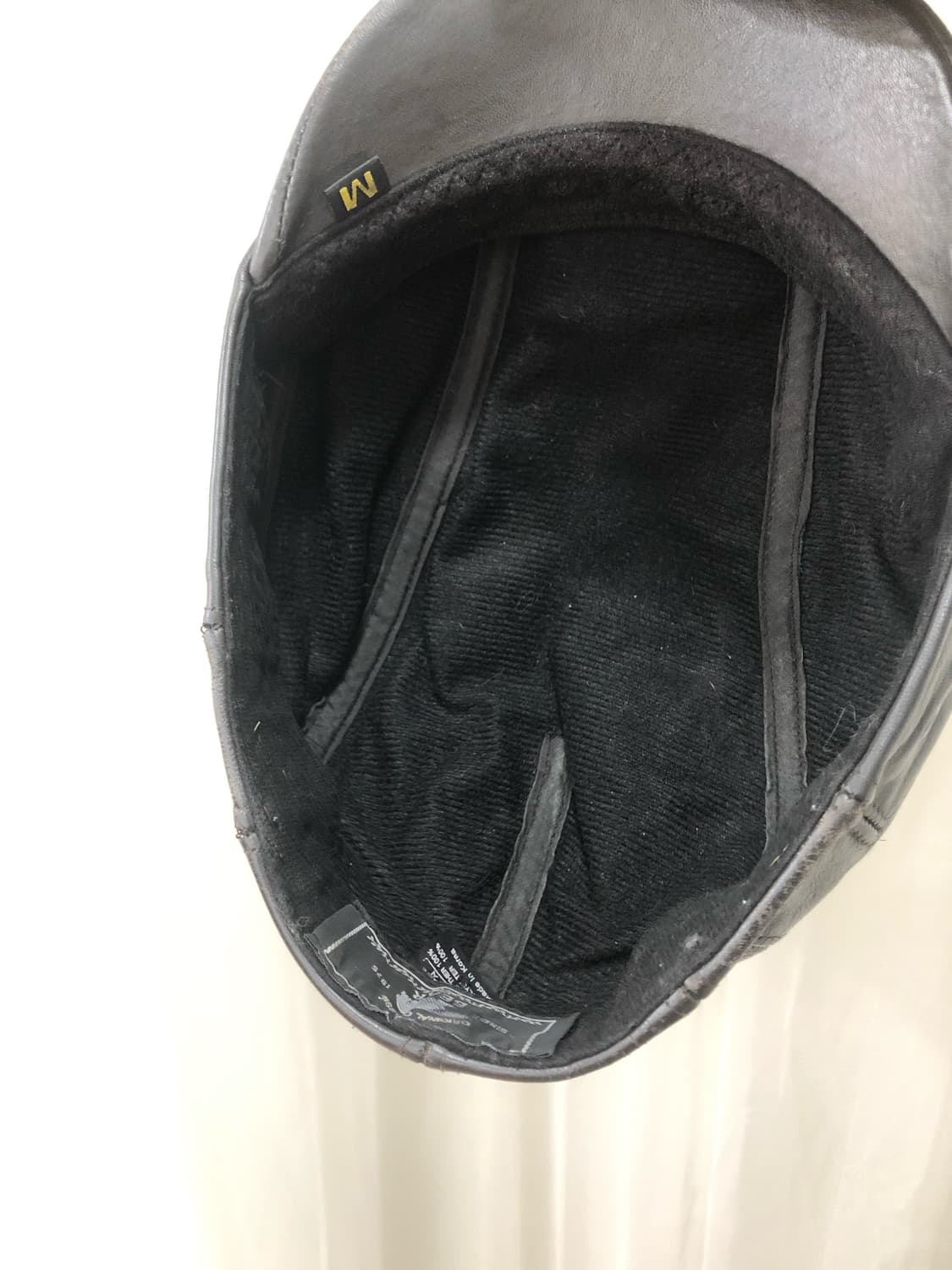 black leather basic hunting cap 상품이미지5