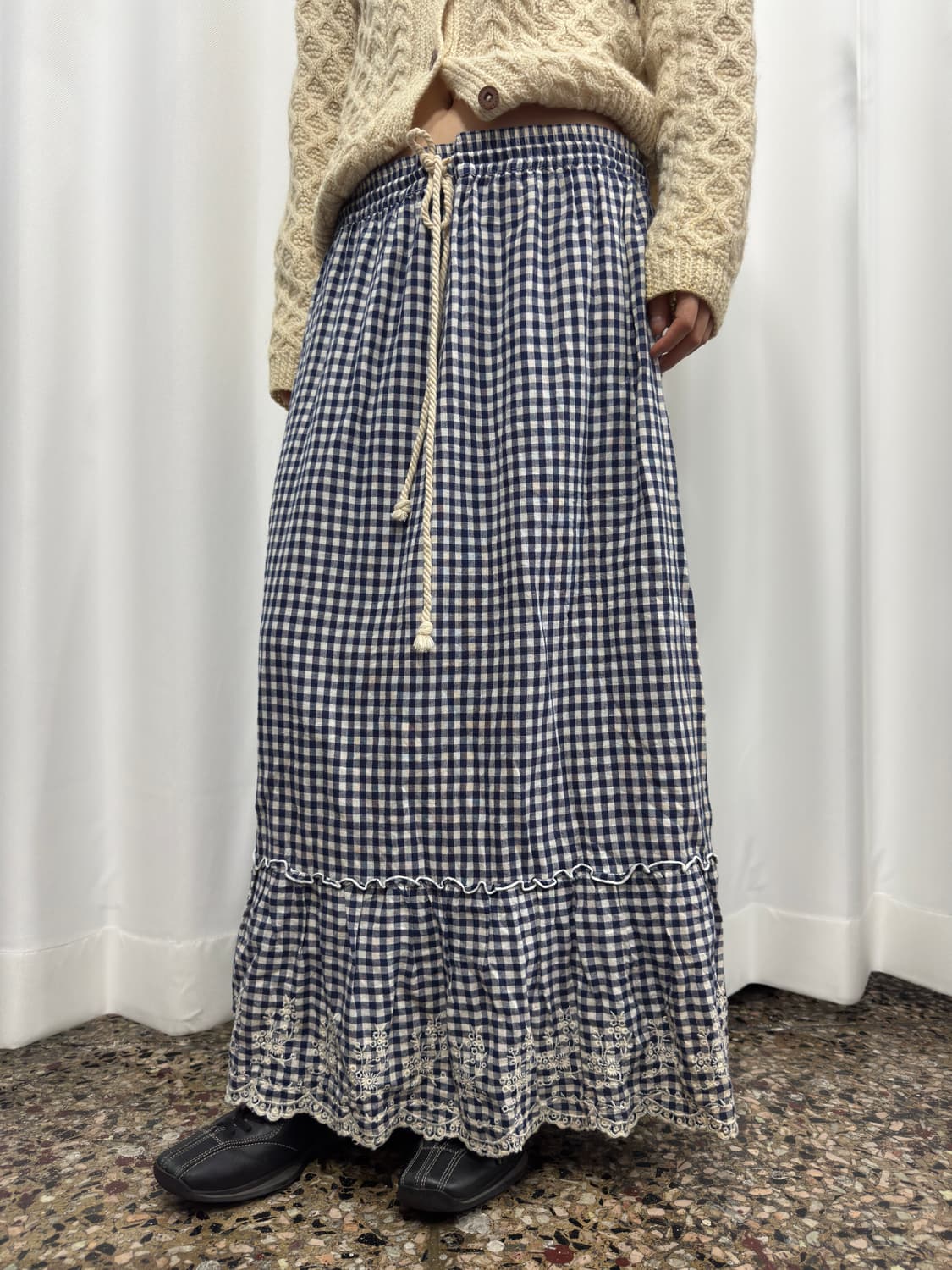 mori check long skirt 상품이미지3